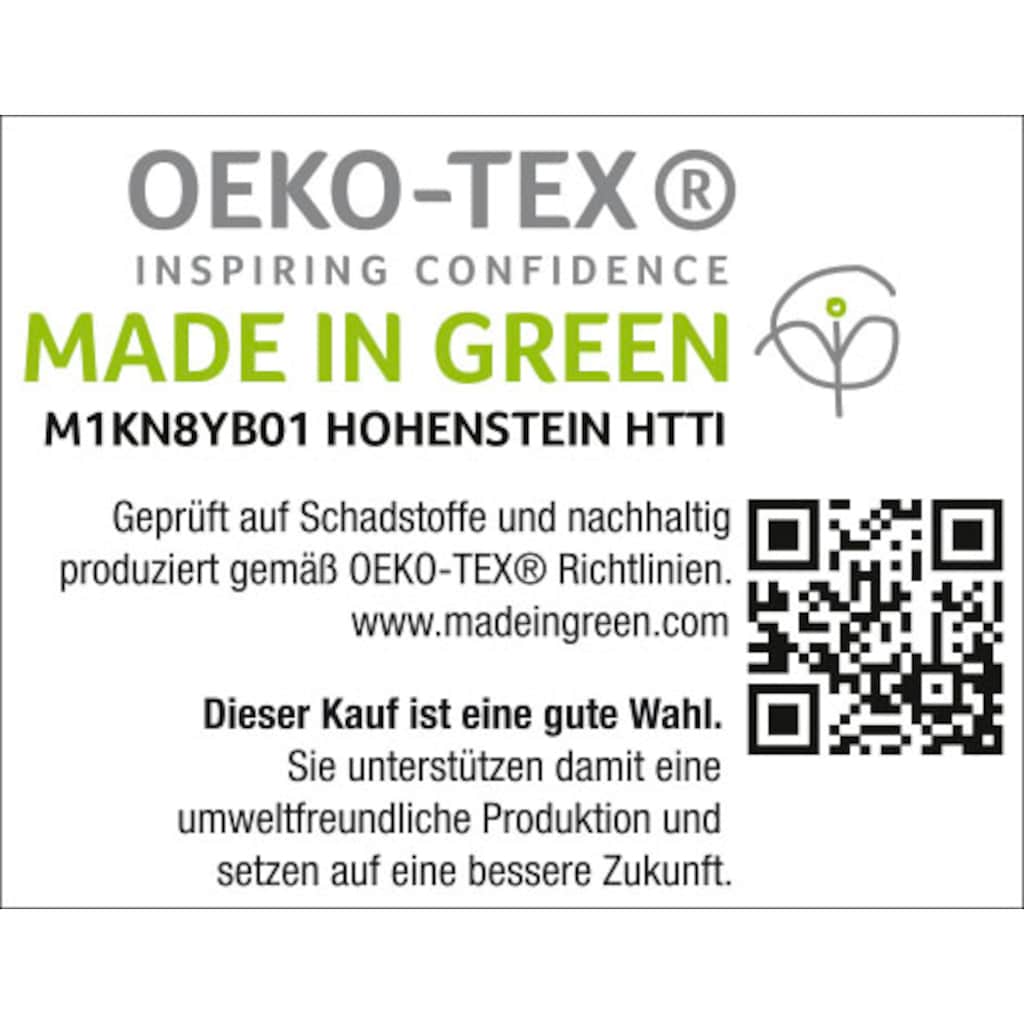 BIERBAUM Wendebettwäsche »Modern Uni, made in Germany, hochwertige Renforcé Qualität aus 100% Baumwolle, Bett- und Kopfkissenbezug mit Reißverschluss, STANDARD 100 by OEKO-TEX® zertifiziert, ganzjährig nutzbar«, (2 tlg.)