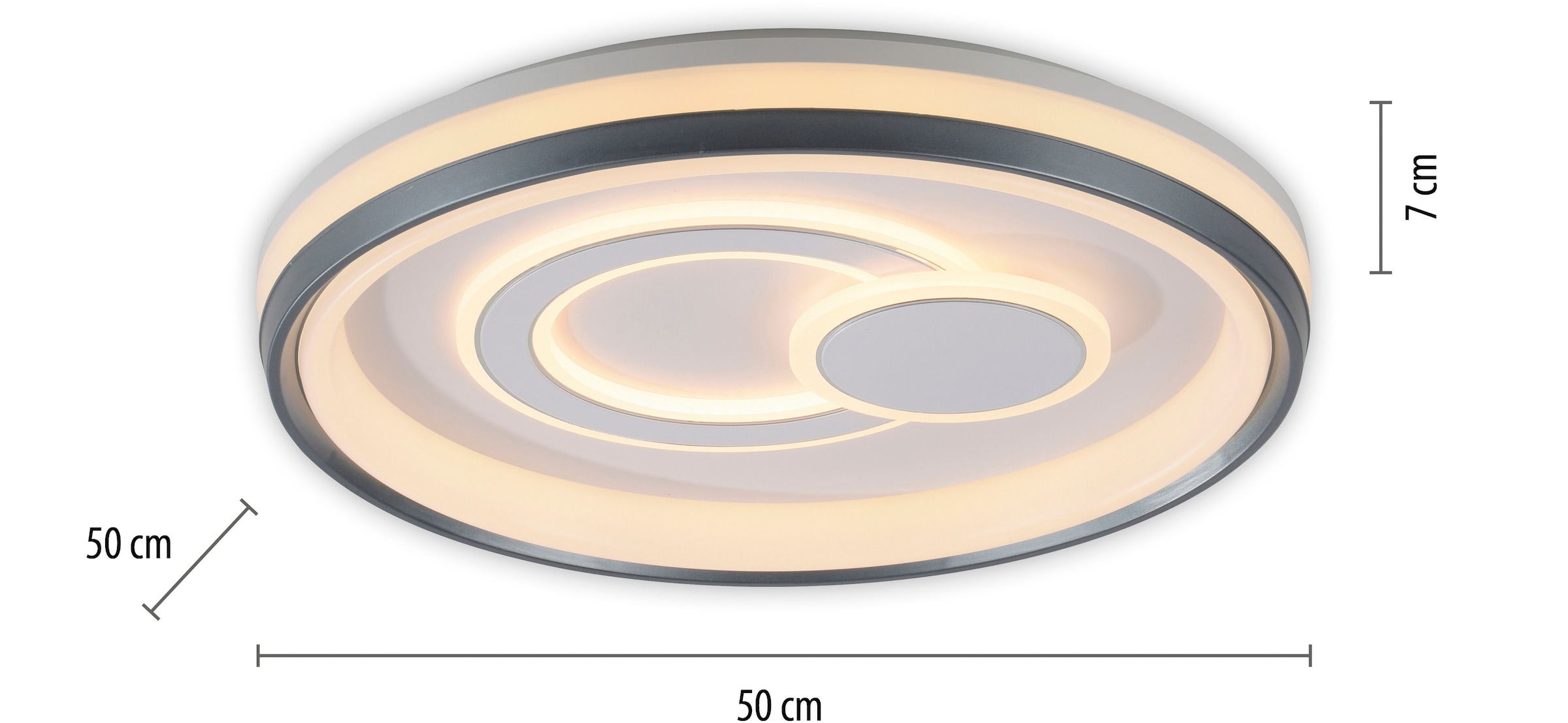 JUST LIGHT Deckenleuchte »MINELLI« LED-Board 1 Stk. Warmweiß LED, dimmbar, Switchmo