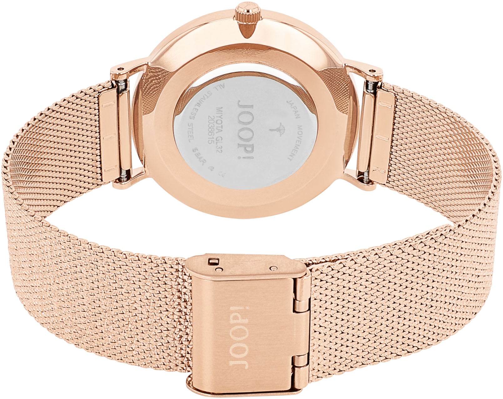 JOOP! Quarzuhr, Armbanduhr, Damenuhr, Edelstahlarmband