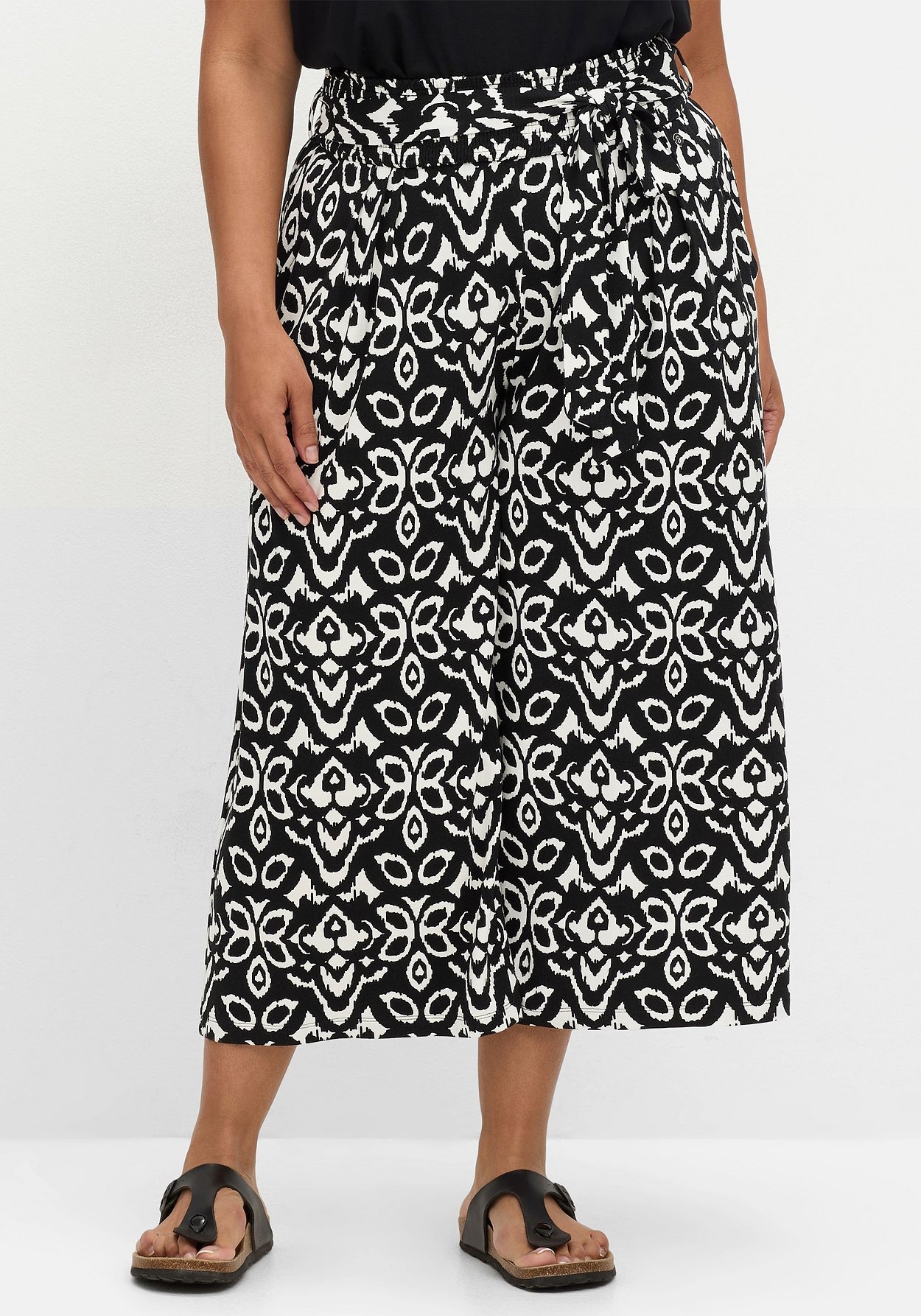 Sheego Culotte »7/8-Hose mit Smokbund und Ethnoprint«