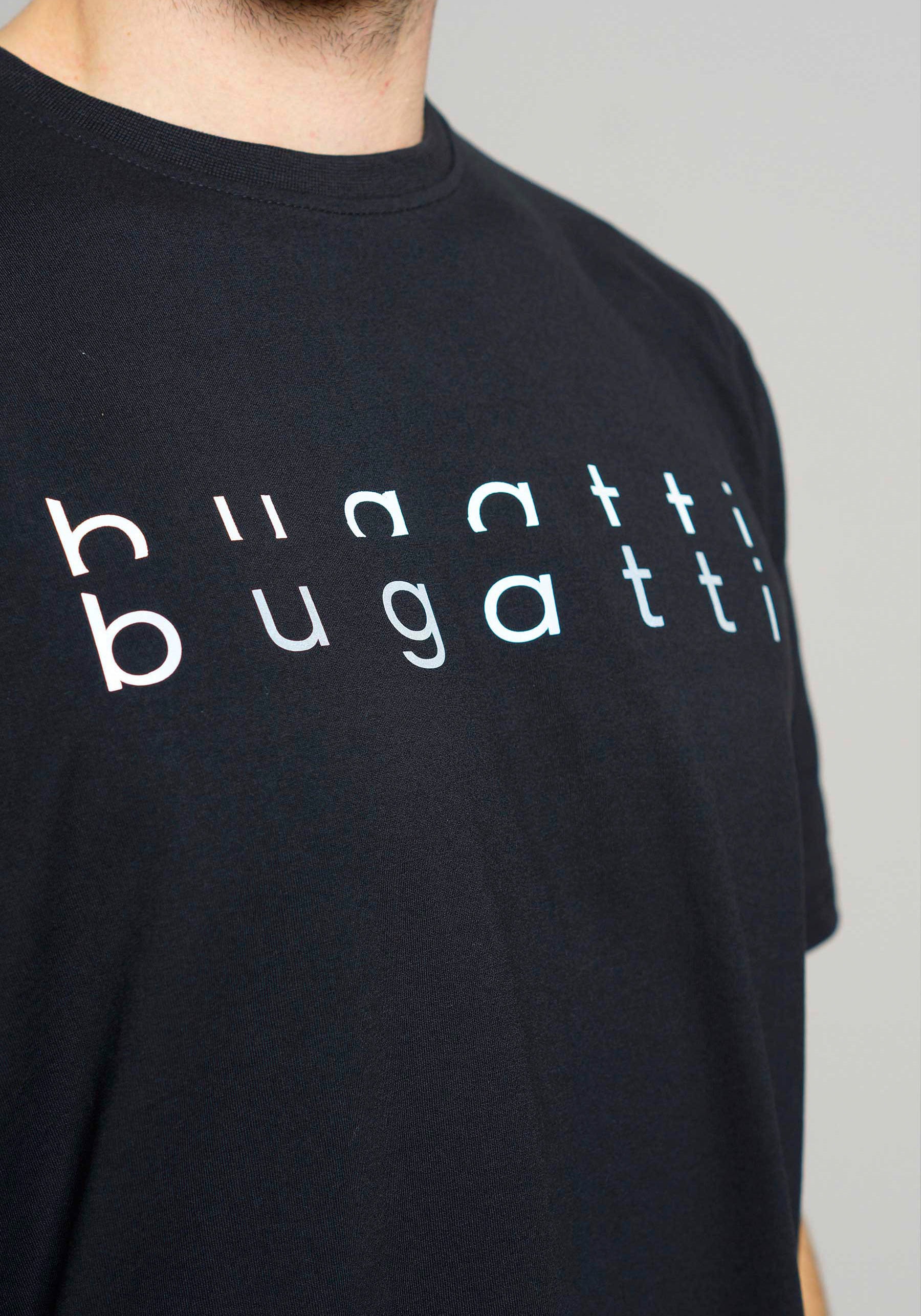 bugatti T-Shirt, mit angenehmen Tragekomfort