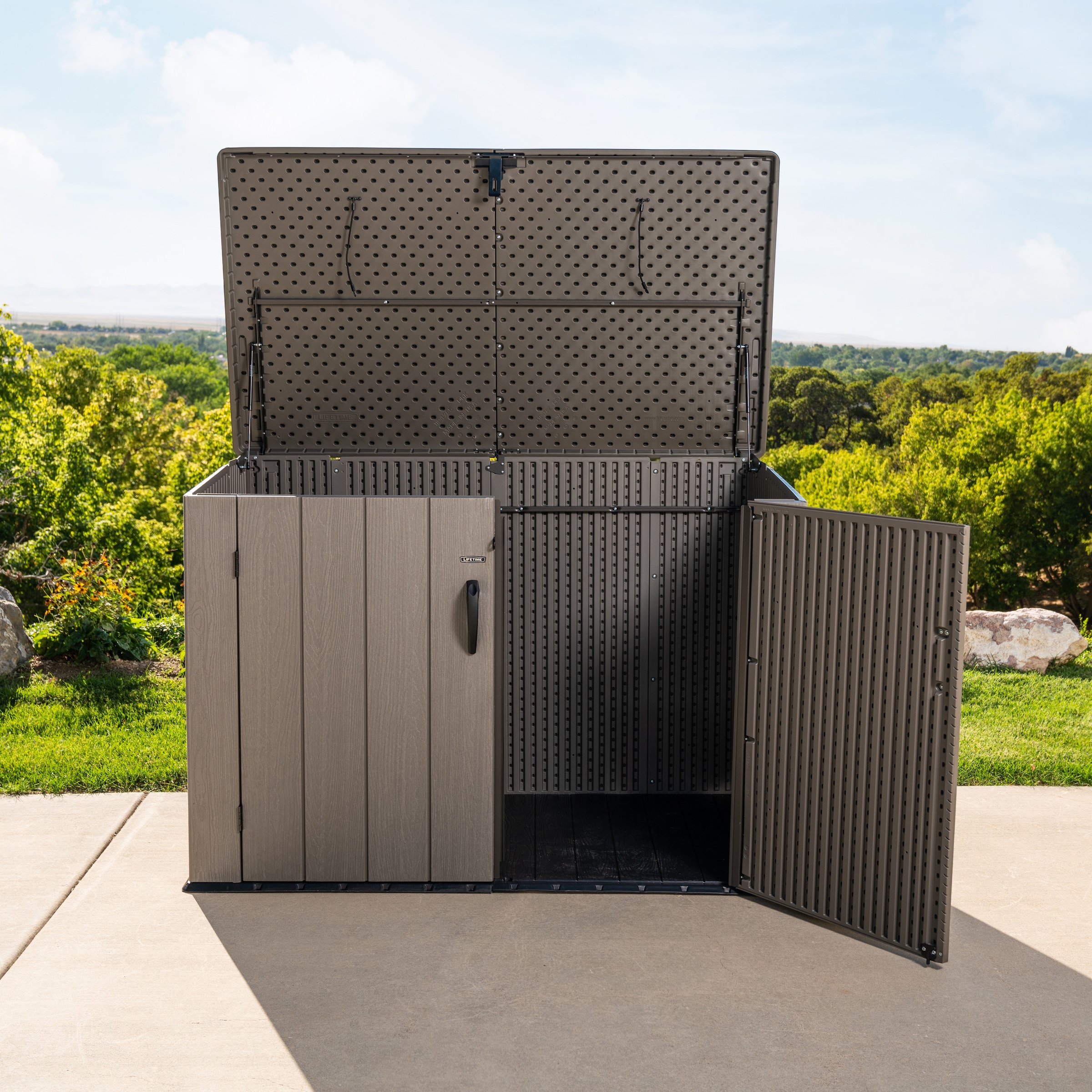 Lifetime Mülltonnenbox »Geräteschrank Greg« Platz für 3 Mülltonnen je 240 L, BxHxT: 191x108x132 cm
