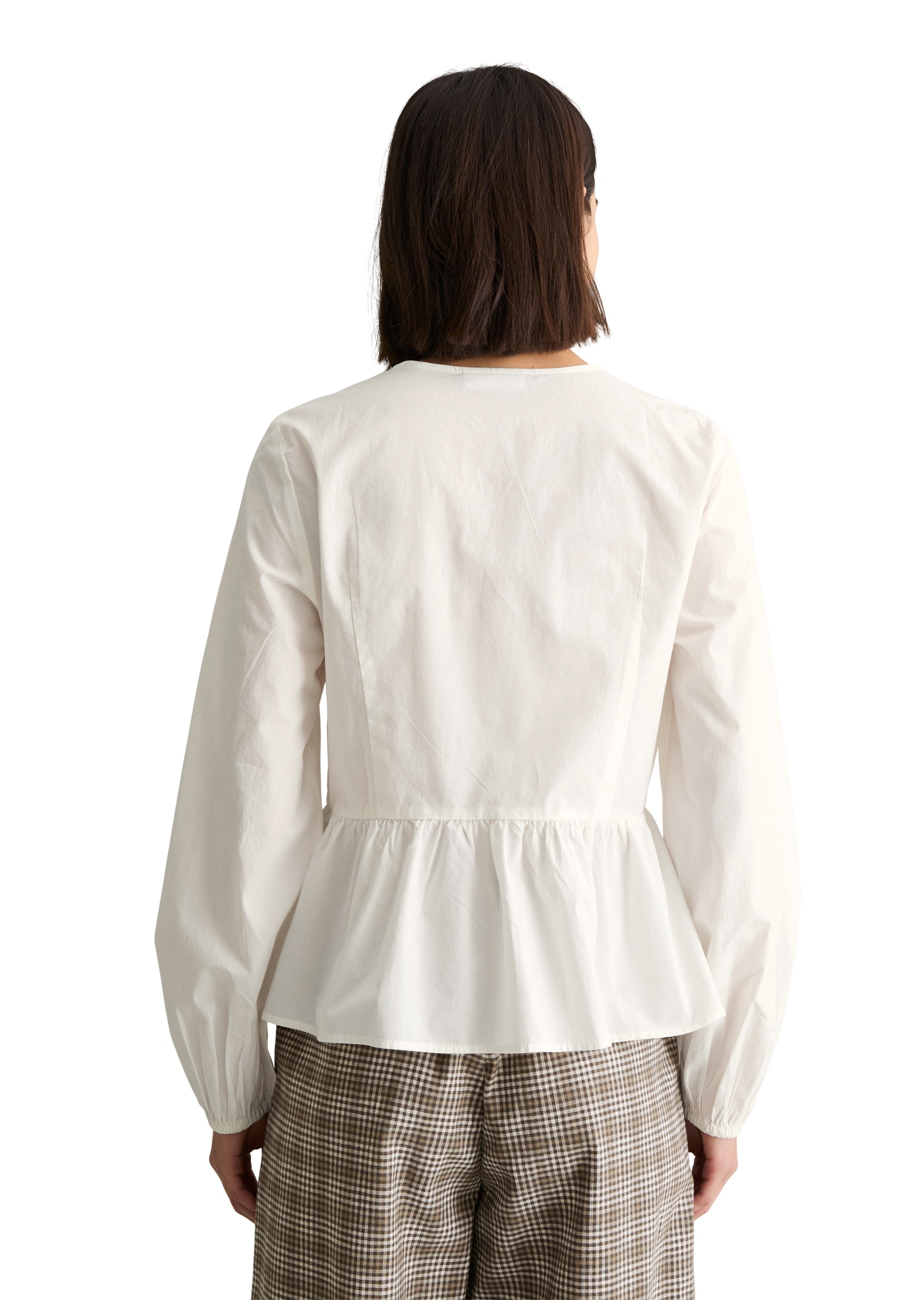 Marc O'Polo DENIM Langarmbluse Schleifendetails relaxed fit aus reiner Bio-Baumwolle