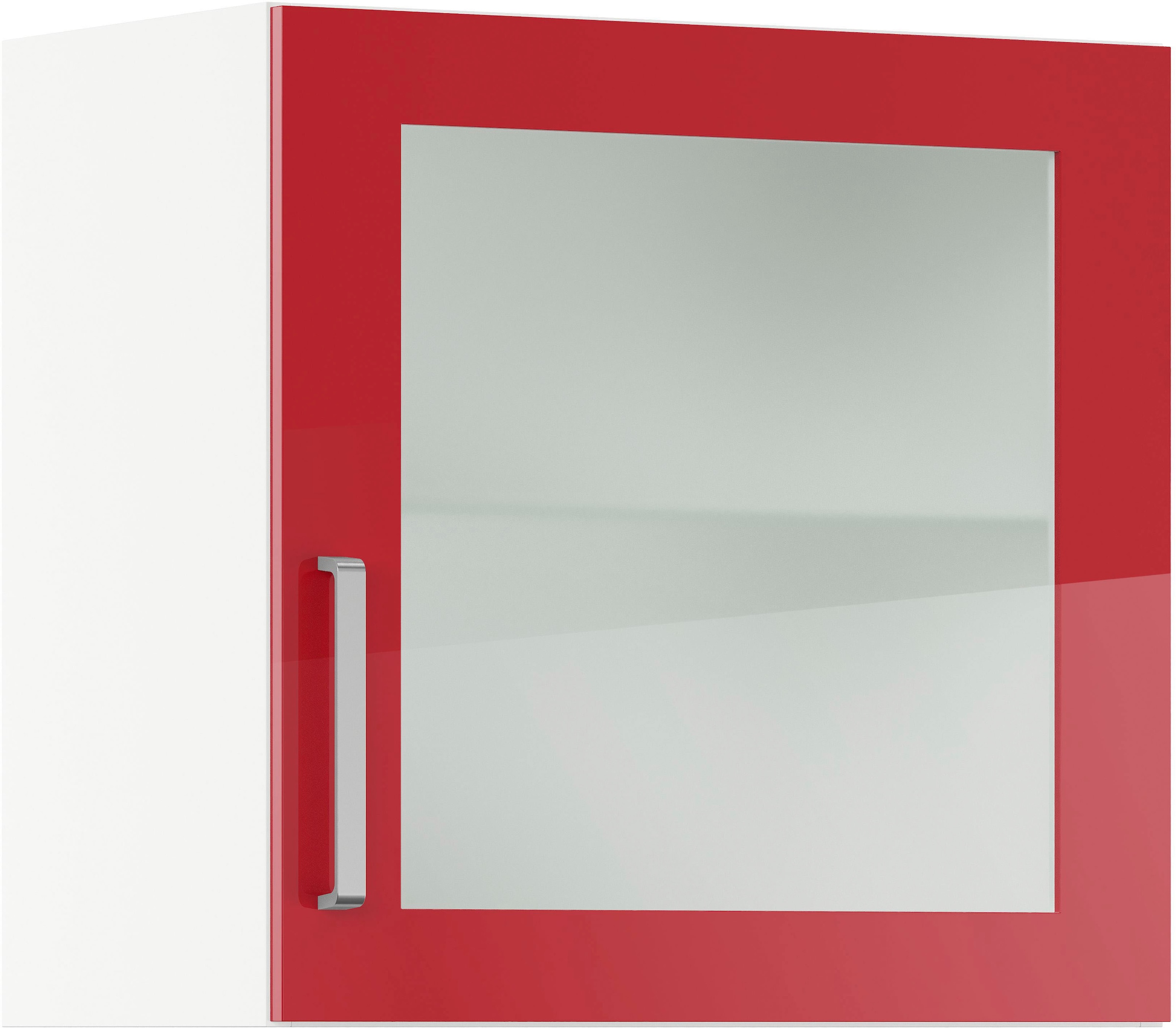 IMPULS KÜCHEN Glashängeschrank »"Turin", Breite/Höhe: 50 oder 60/57,9 cm«, vormontiert, mit Glasdrehtür, mit verstellbarem Glasfachboden