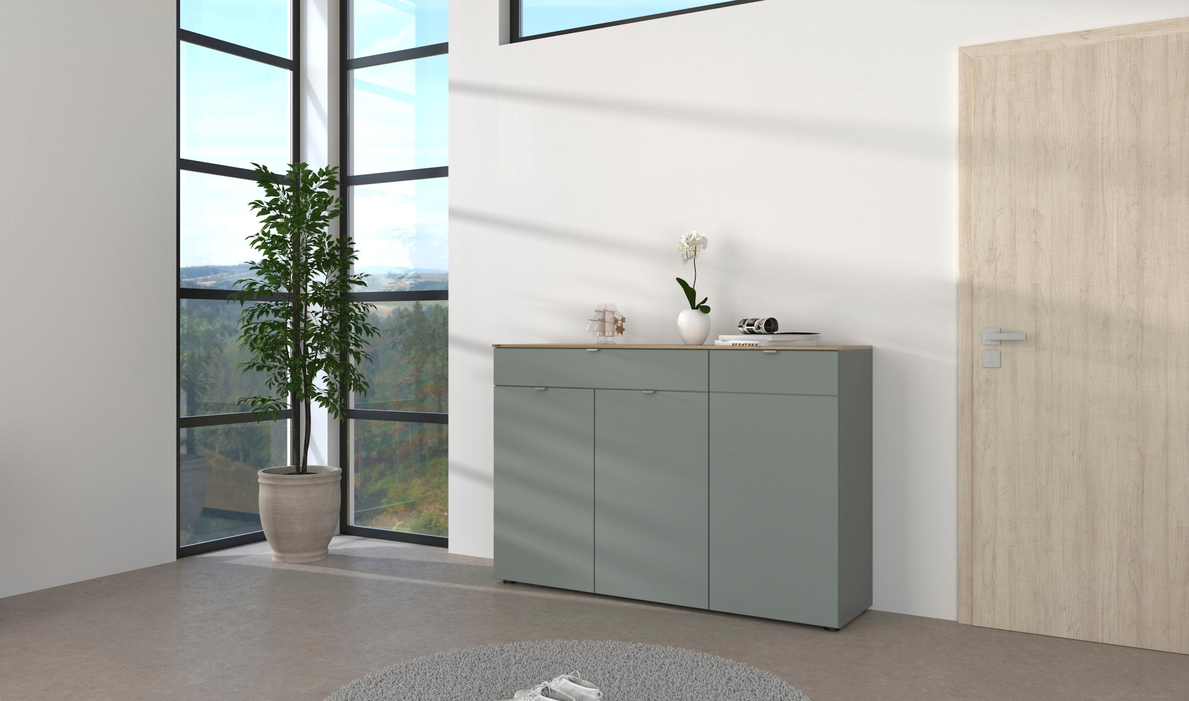 Innostyle Kommode »BARI Kommode, BxHxT 150x101x41 cm« 1 Stk. tlg. 3 türig, 1 Schublade, Fuß-Set bestellbar, Soft-Close