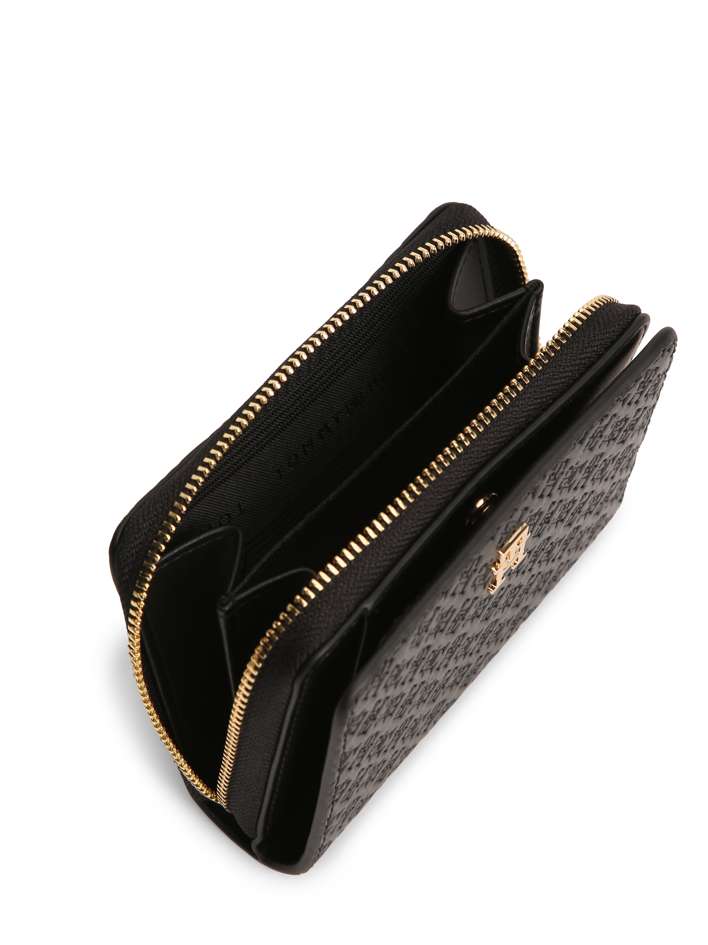 Tommy Hilfiger Geldbörse »TH ICON MED ZA W/FLAP MONO« Unisex Geldbeutel, Portemonnaie mit TH-Schmucklogo