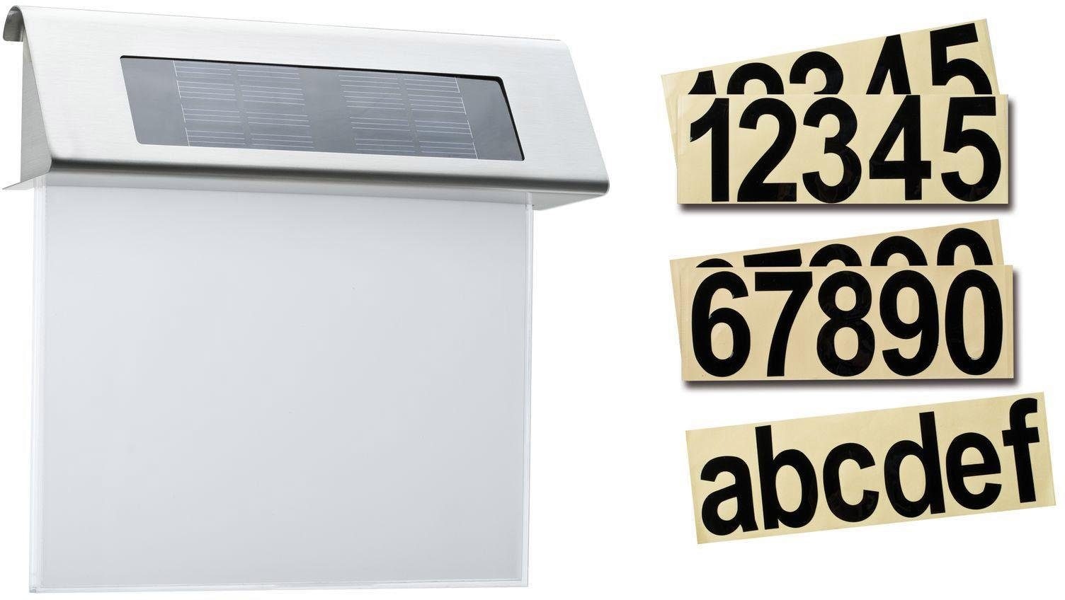 Paulmann LED Außen-Wandleuchte »Hausnummer« LED-Modul Warmweiß LED-Modul
