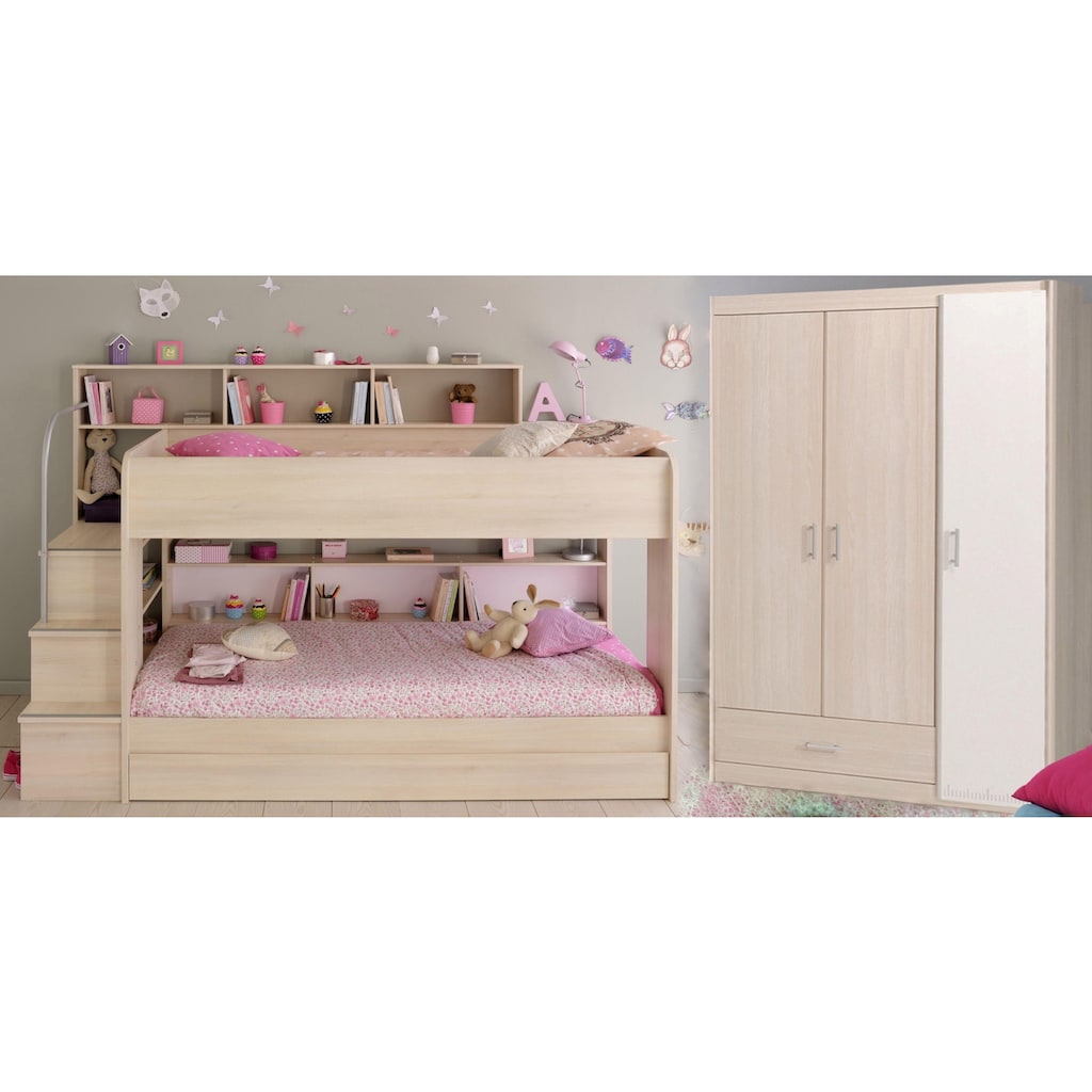 Parisot Jugendzimmer-Set »Bibop«, (Set, 2 St., Etagenbett, Schrank)