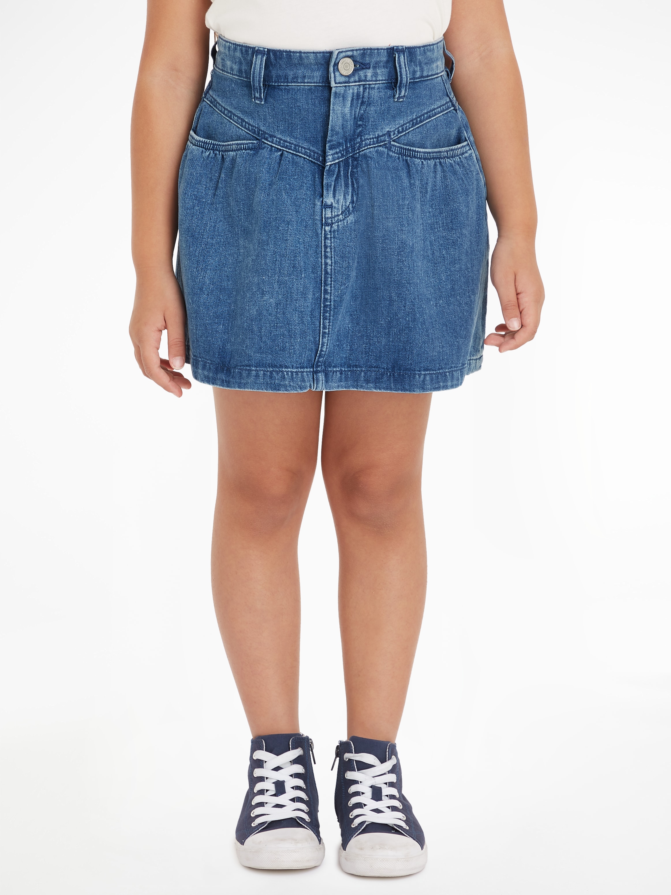 Tommy Hilfiger A-Linien-Rock »DENIM FRONT YOKE DETAIL SKIRT«, Kinder bis 16 Jahre