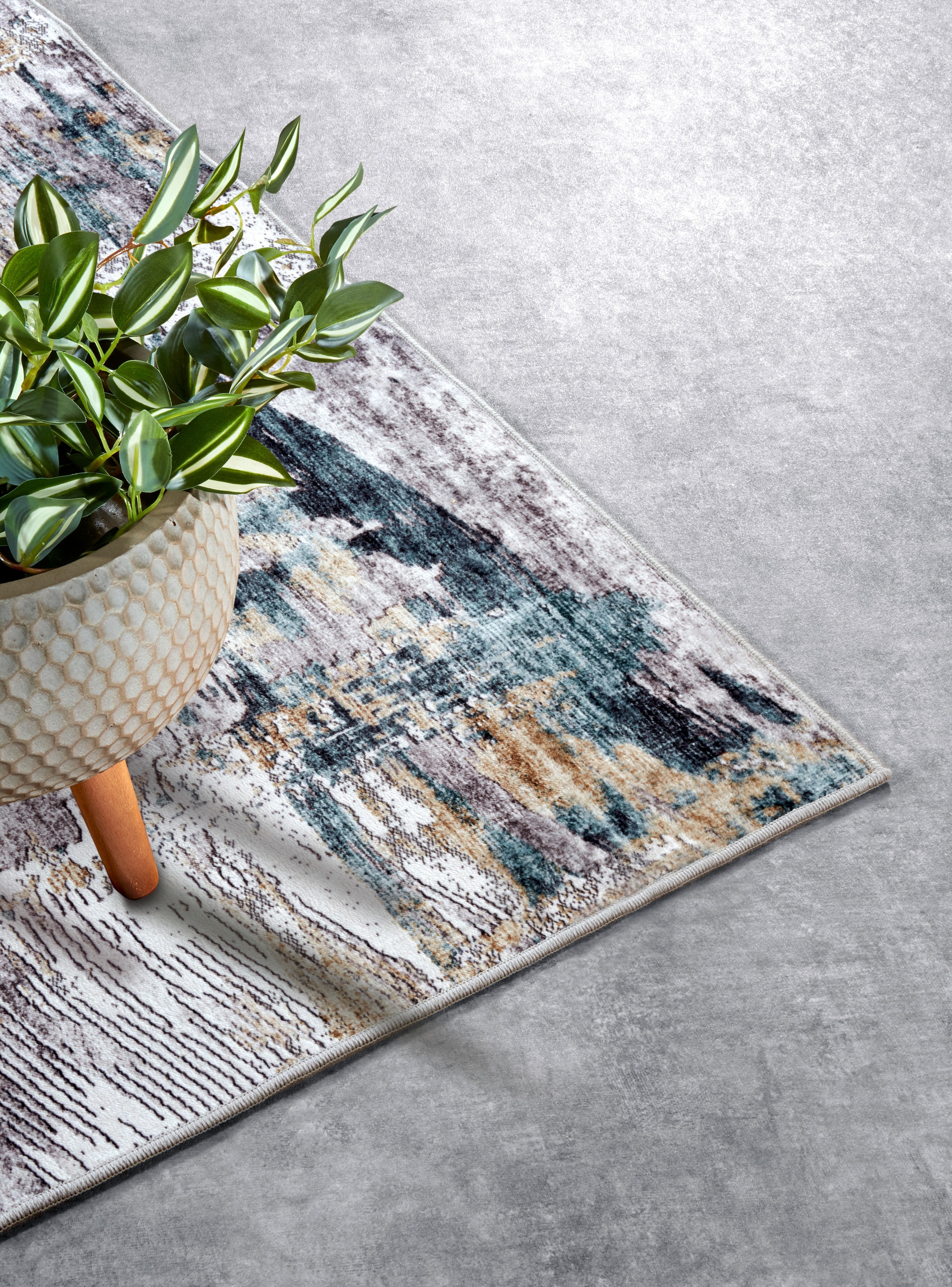 ELLE DECORATION Teppich »Malard« rechteckig 5 mm Höhe Kurzflor, Anti Rutsch, Vintage, Modern, Wohnzimmer, Flur