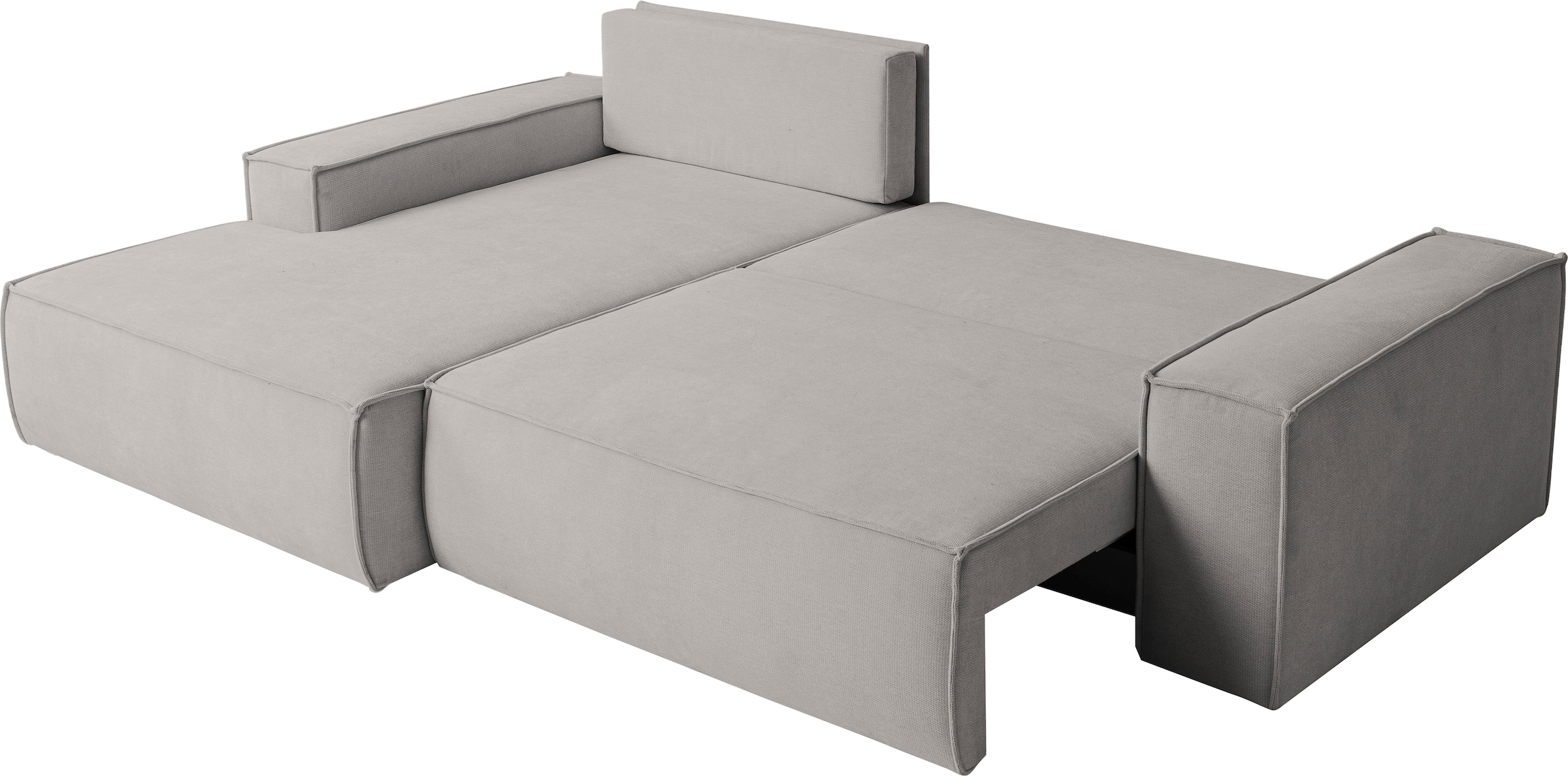 WERK2 Ecksofa »Treviso mit Bett und Bettfunktion, viel Platz, Strukturbezug, bequem« Struktur HOLMS, L-Form, Schlaffunktion, Bettkasten
