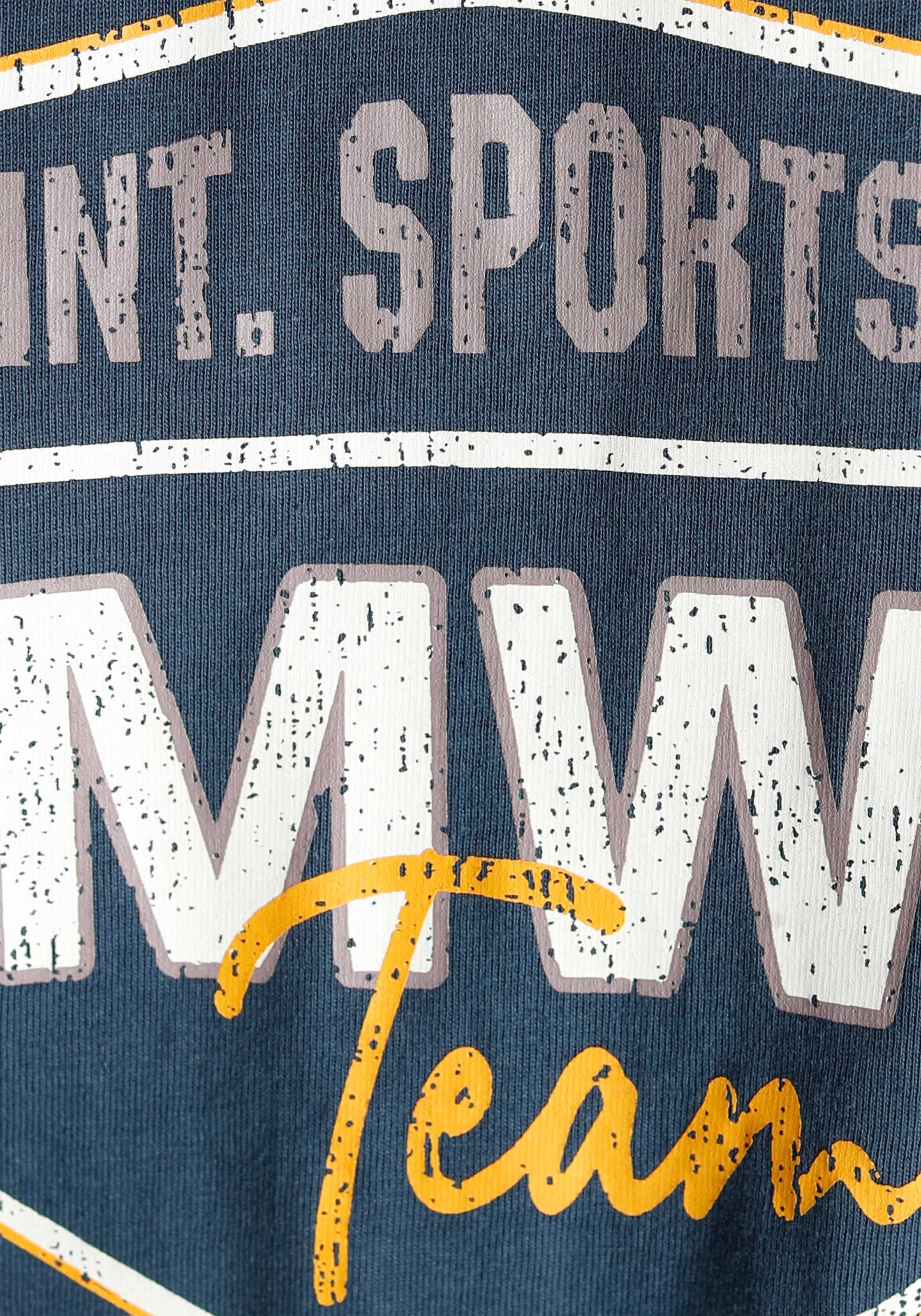 Man's World T-Shirt, Kurzarm, bedruckt, Rundhalsausschnitt, aus Baumwolle