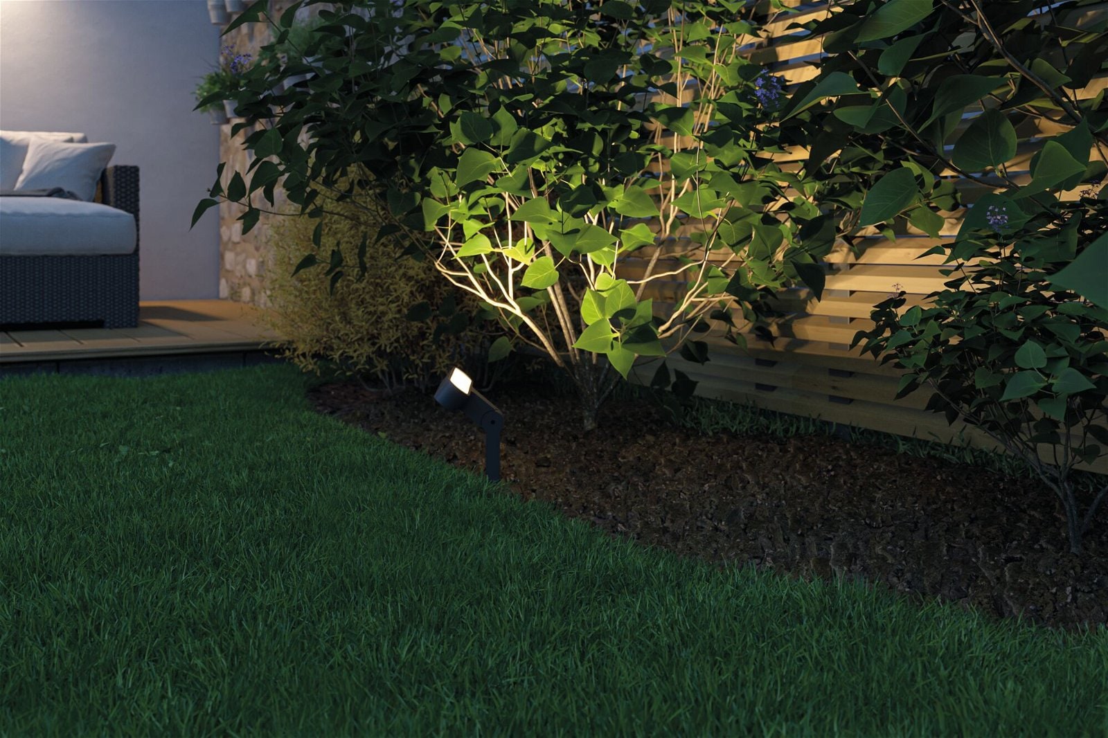 Paulmann LED Gartenstrahler »Plug & Shine Ito IP65 3000K 6W Anthrazit«, 1 flammig, Einzelspot Horizontale Ausrichtung