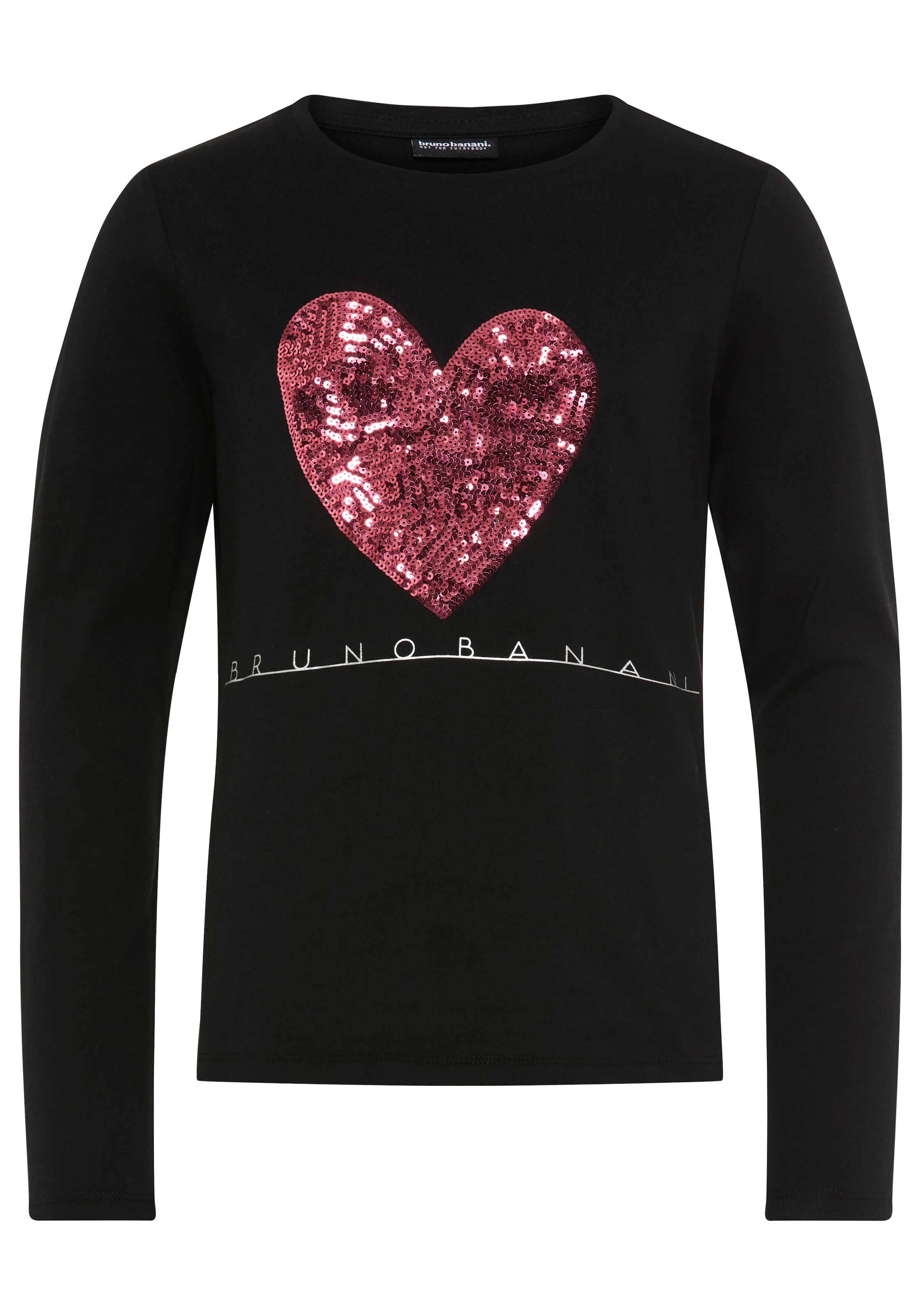 Bruno Banani Langarmshirt »WENDEN-Pailletten - Glitzerherz« Für TEENS. Cooles Paillettenshirt