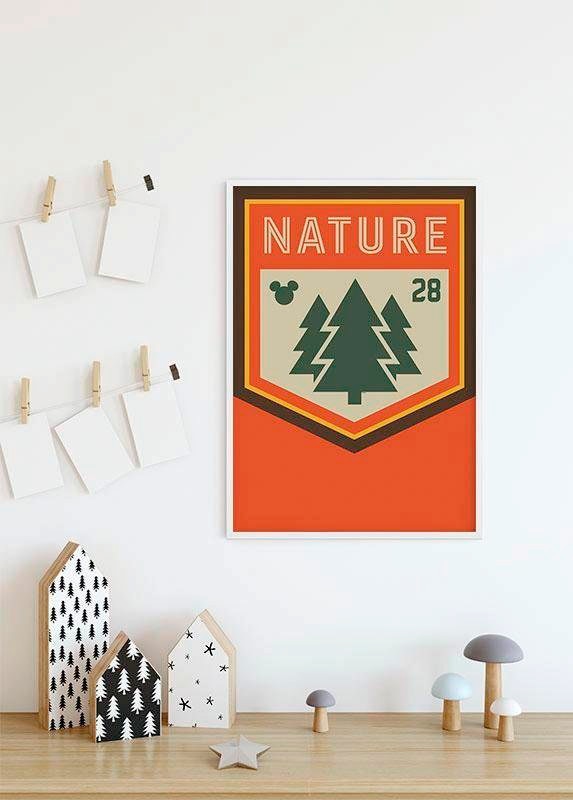 Komar Bild »Mickey Mouse Nature« Disney 1 Stk. tlg. Wandbild zur Dekoration im Kinderzimmer - ohne Rahmen