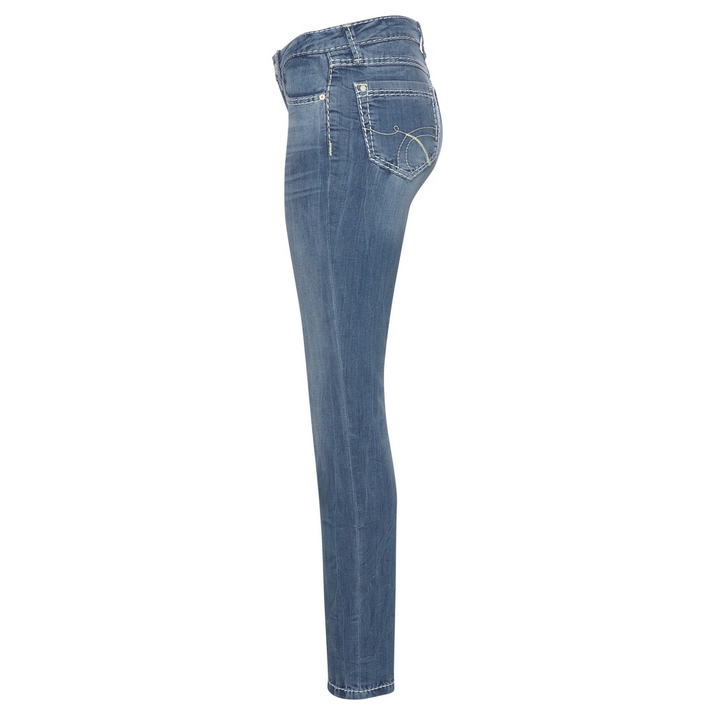 SOCCX Gerade Jeans »Romy«, mit markanten Dekosteppnähten