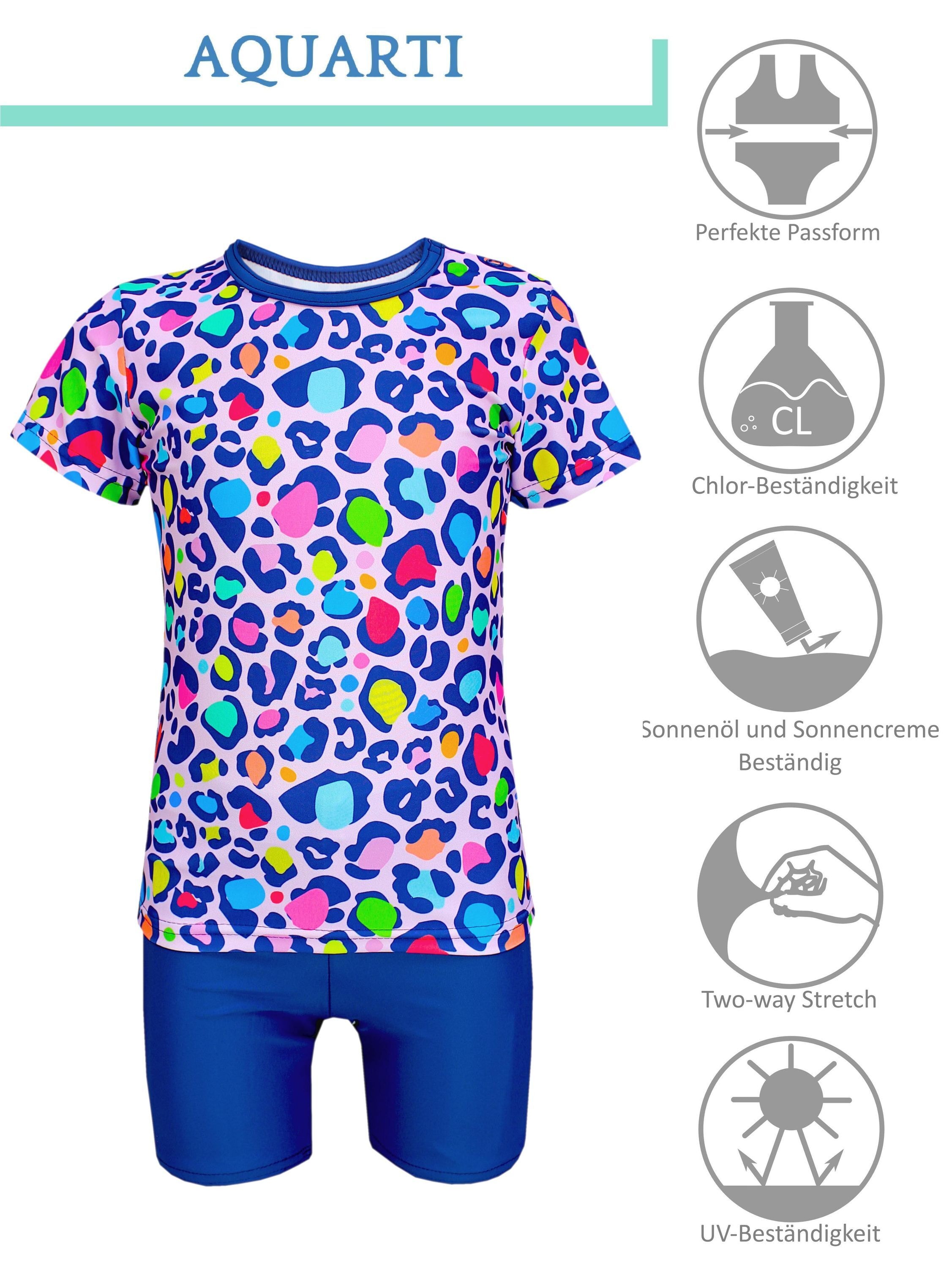 AQUARTI Badeanzug »Badeanzug Baby Mädchen Zweiteiler Badeanzug Bade-Set Bade T-Shirt Badehose«