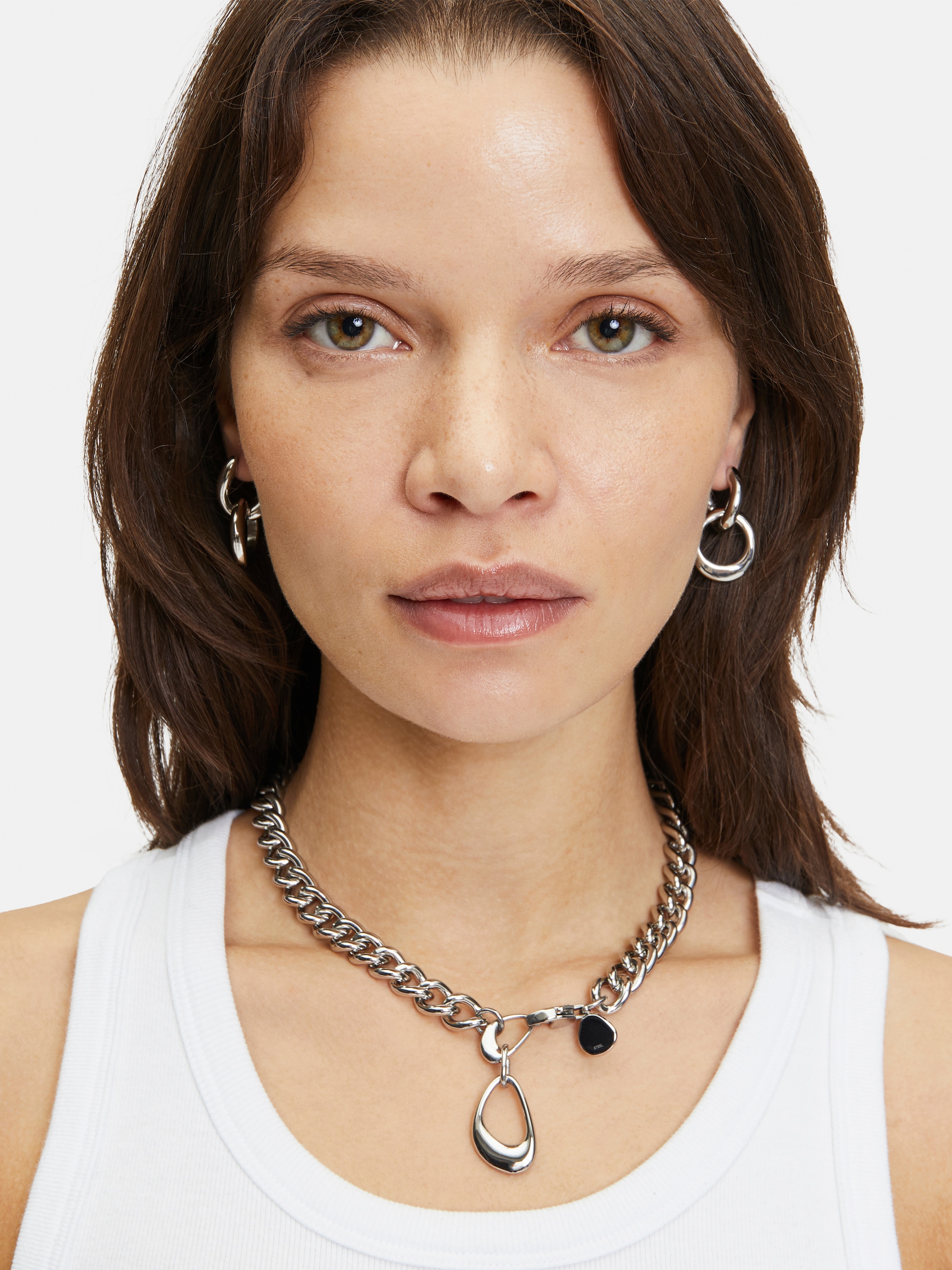 Liebeskind Berlin Paar Creolen »Schmuck Geschenk Edelstahl Ohrringe The Organic« Einhänger abnehmbar