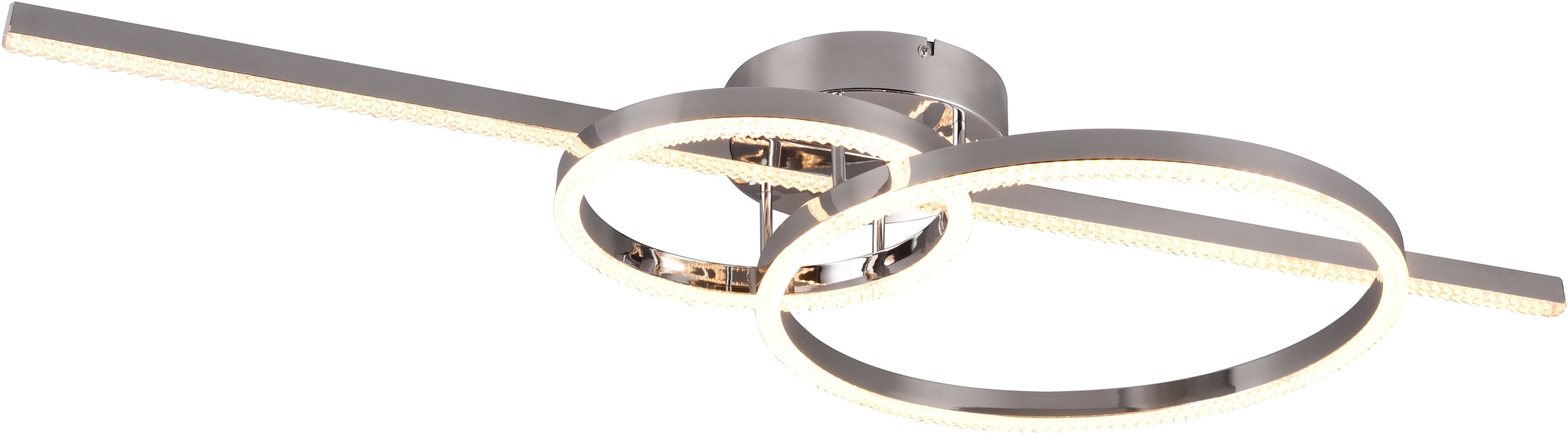 TRIO Leuchten LED Deckenleuchte »MONTILLA, Deckenlampe mit Fernbedienung Lichtfarbe einstellbar dimmbar«, 1 flammig, Leuchtmittel LED-Board | LED fest integriert, Memoryfunktion + Nachtlicht, als Wandlampe oder Deckenlampe 6300 Lumen