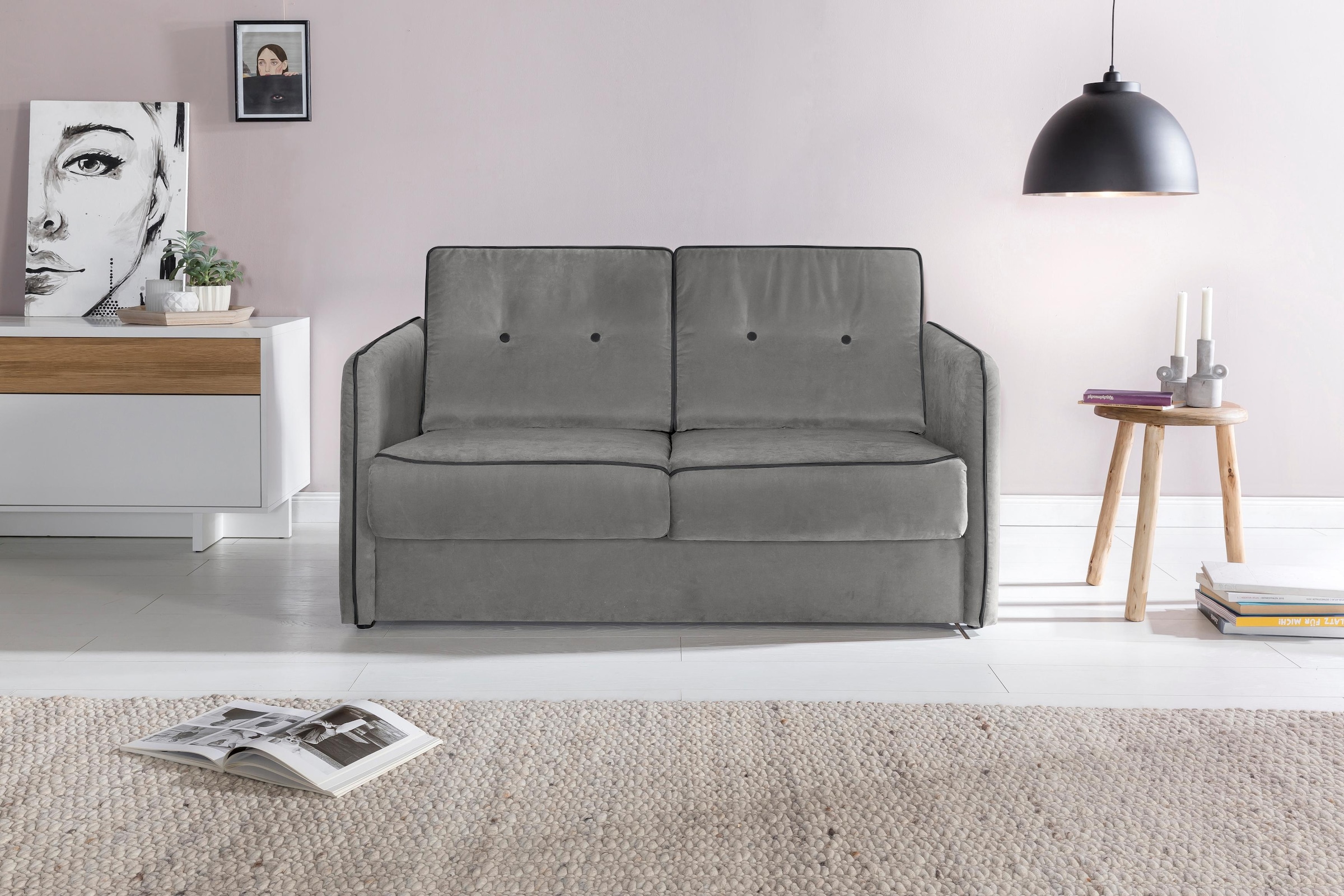 Nias Italia Schlafsofa »Bari«, inklusive Matratze und klappbaren  Bettunterbau, Liegefläche 140/208 cm online kaufen | UNIVERSAL