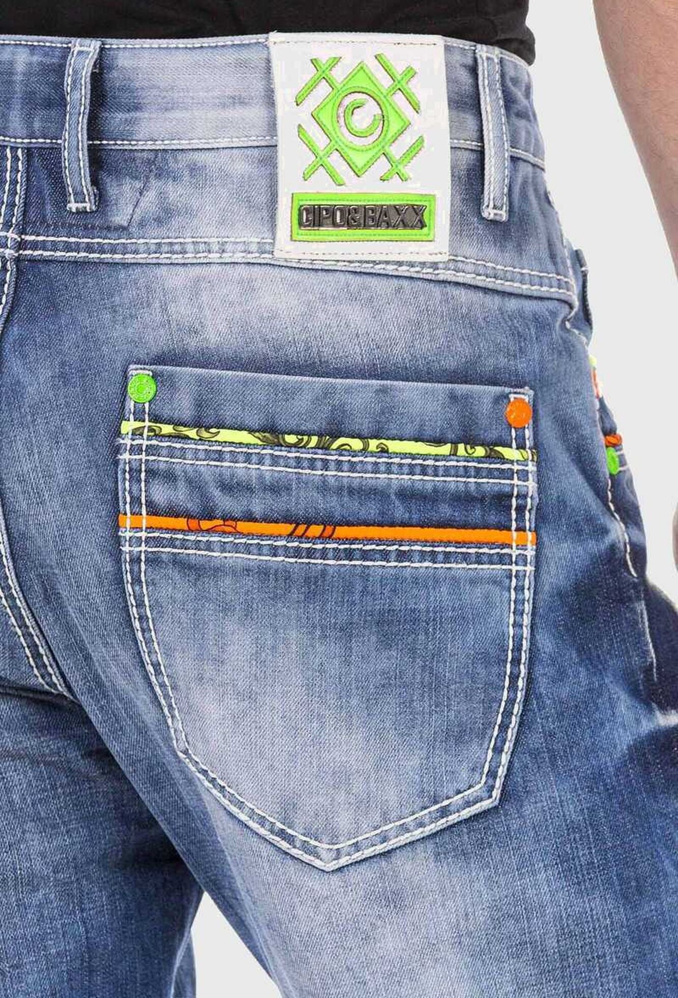 Cipo & Baxx 5-Pocket-Jeans »Cipo & Baxx Jeans« mit farbigen Ziernähten