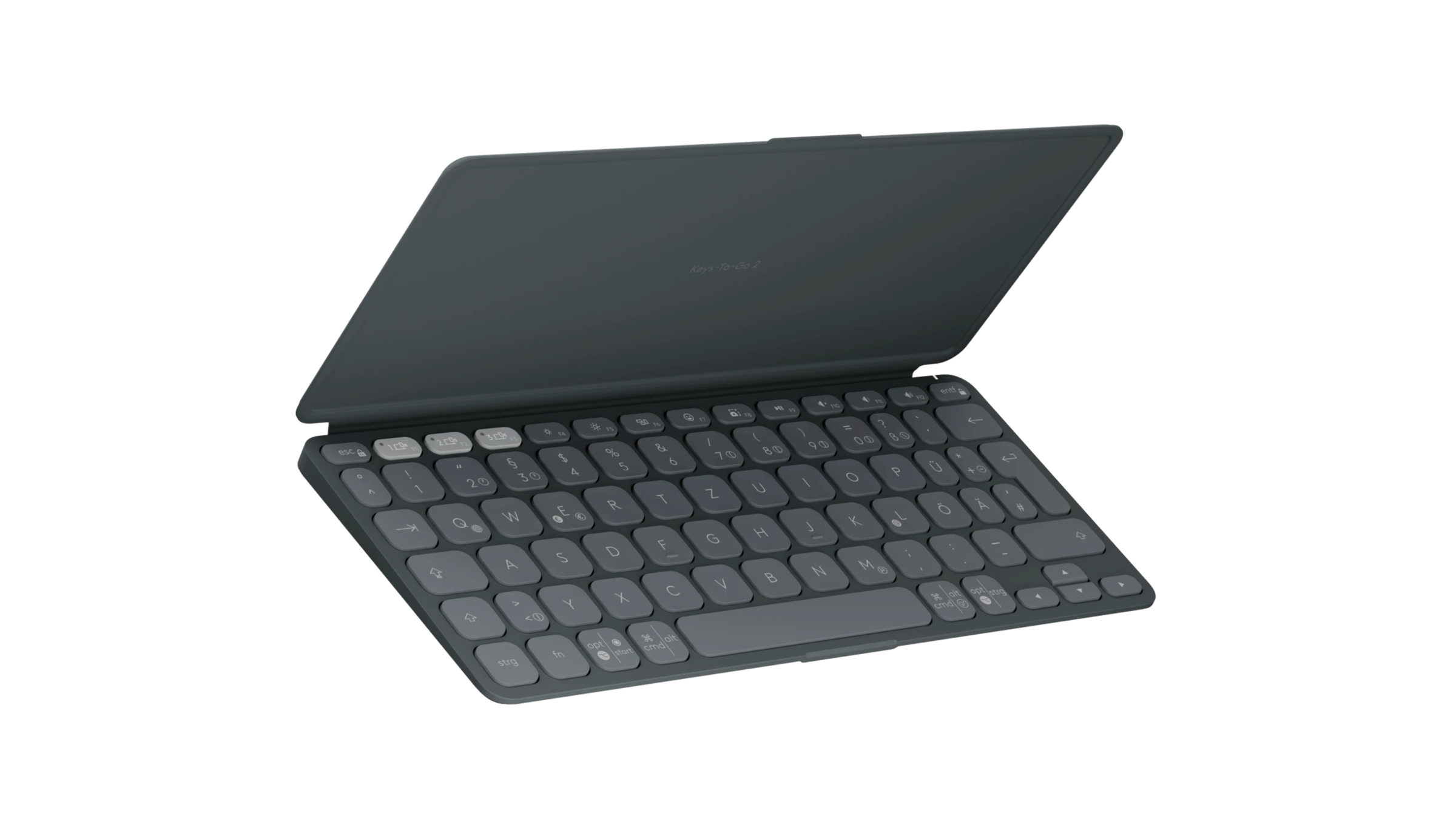 Logitech Gaming-Tastatur »Keys-To-Go 2 - GRAPHITE - DEU - WESTMID-511«, Bluetooth Low Energy technology