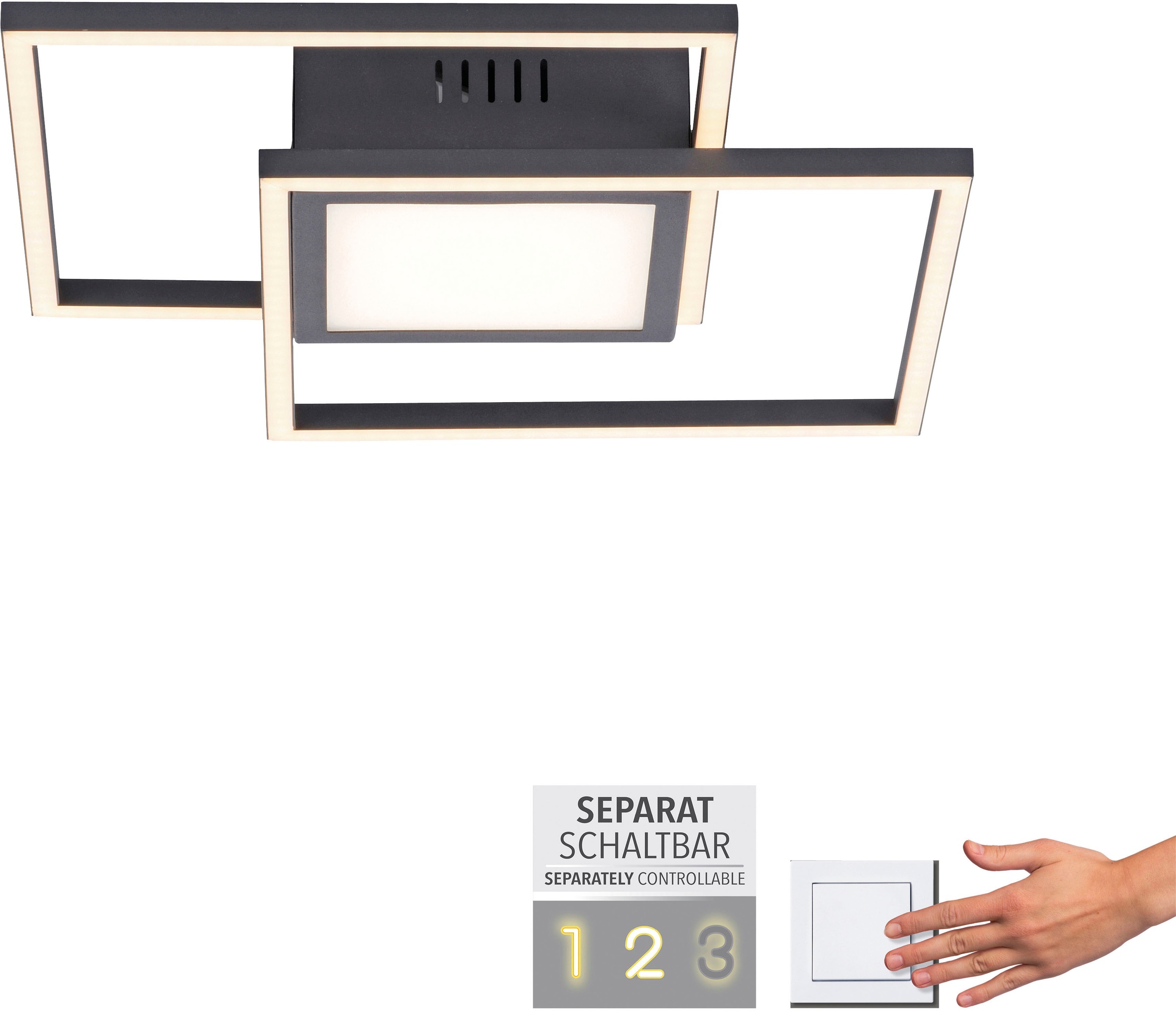 JUST LIGHT Deckenleuchte »ASMIN«, 1 flammig, Leuchtmittel LED-Board | LED fest integriert