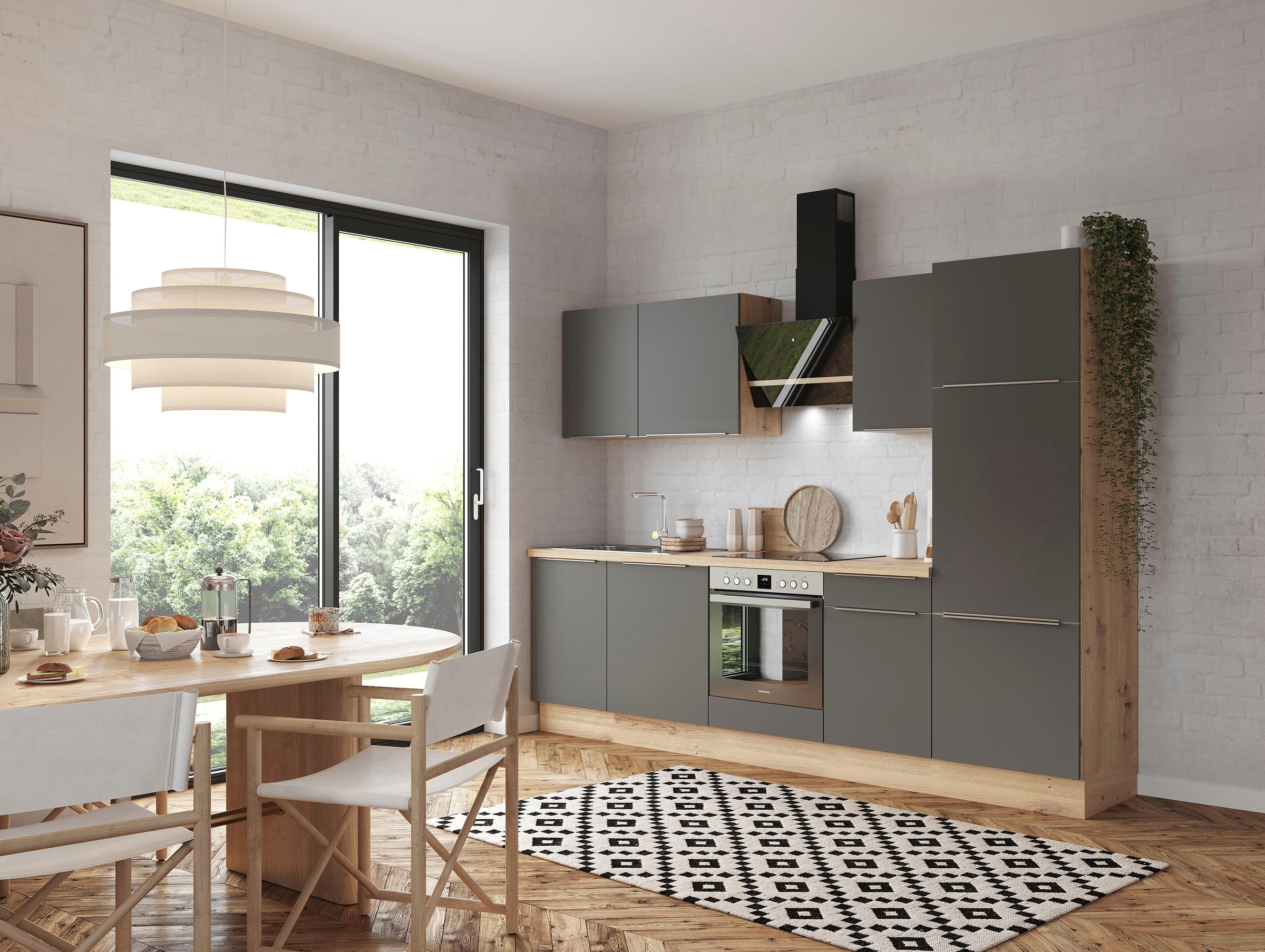 RESPEKTA Küchenzeile »Safado aus der Serie Marleen«, Breite 280 cm, hochwertige  Ausstattung wie Soft Close Funktion bequem bestellen