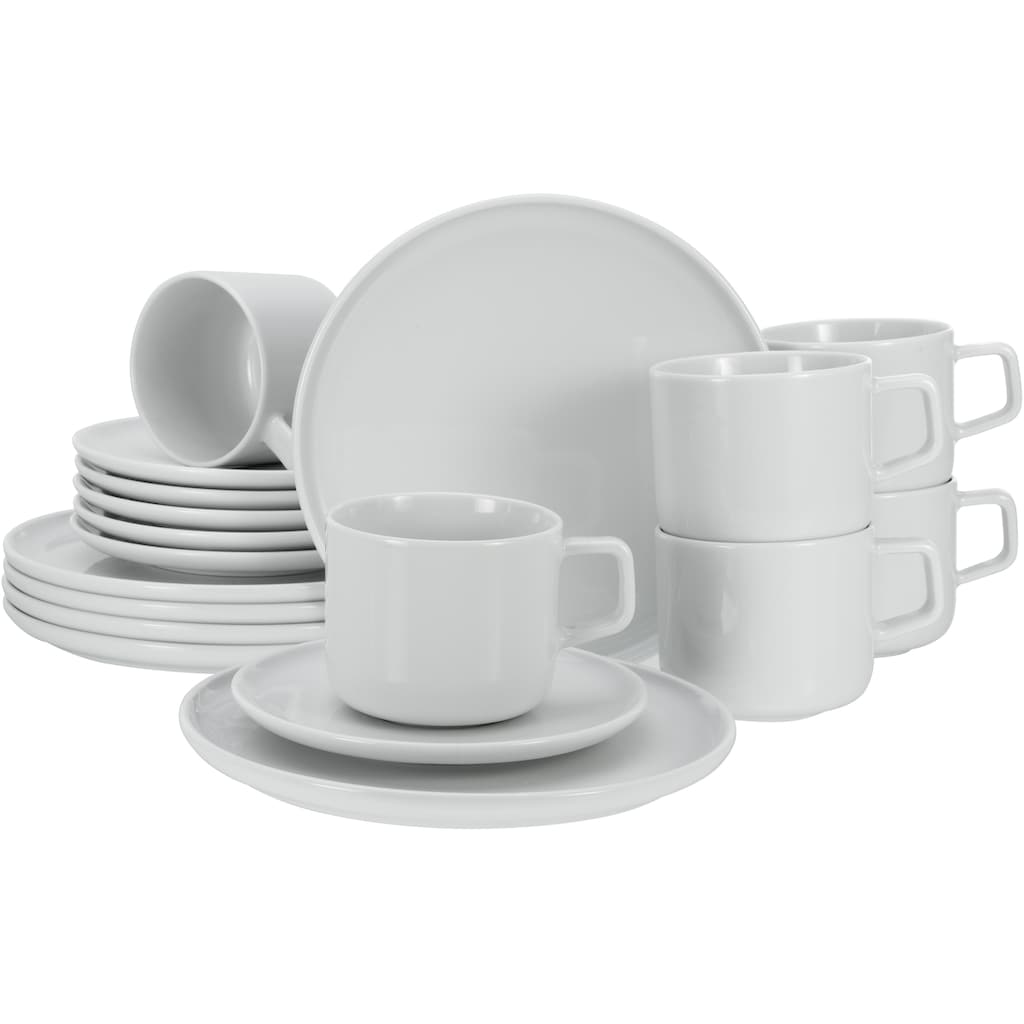 CreaTable Kaffeeservice »Chef Collection«, (Set, 18 tlg., Kaffeegeschirr für 6 Personen)