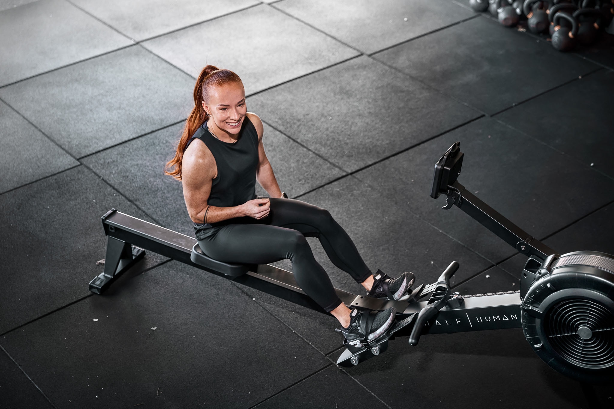 Half Human Rudergerät »Air Rower Rudergerät«, Rudermaschine, 10 Widerstandsstufen