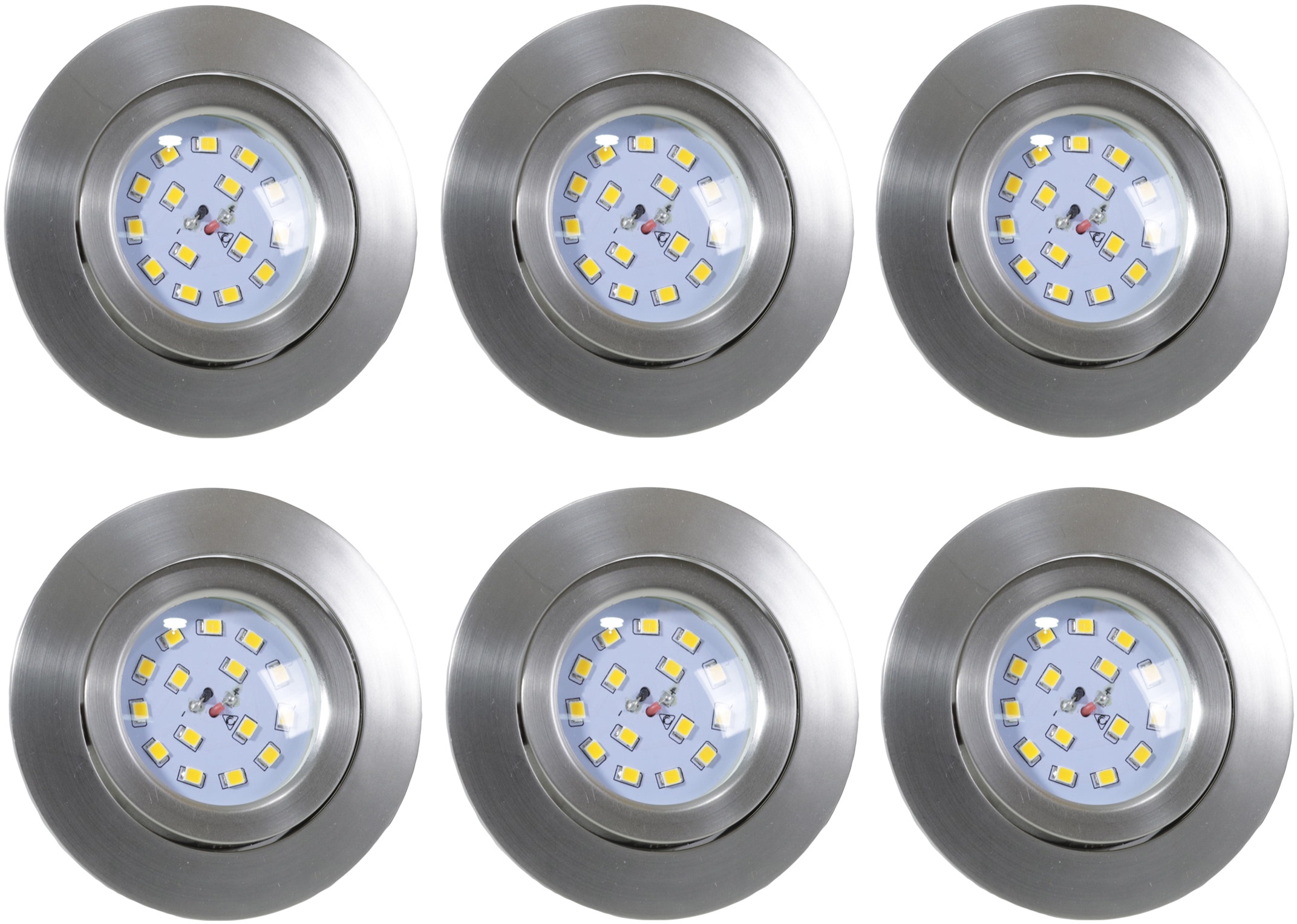 Einbaulampe dimmbar LED XXL Einbaustrahler Einbauleuchte mit Spots Deckenleuchte 6 flammig-flammig, Garantie 3 Jahren ultra-flach | »Mano«, B.K.Licht online kaufen LED