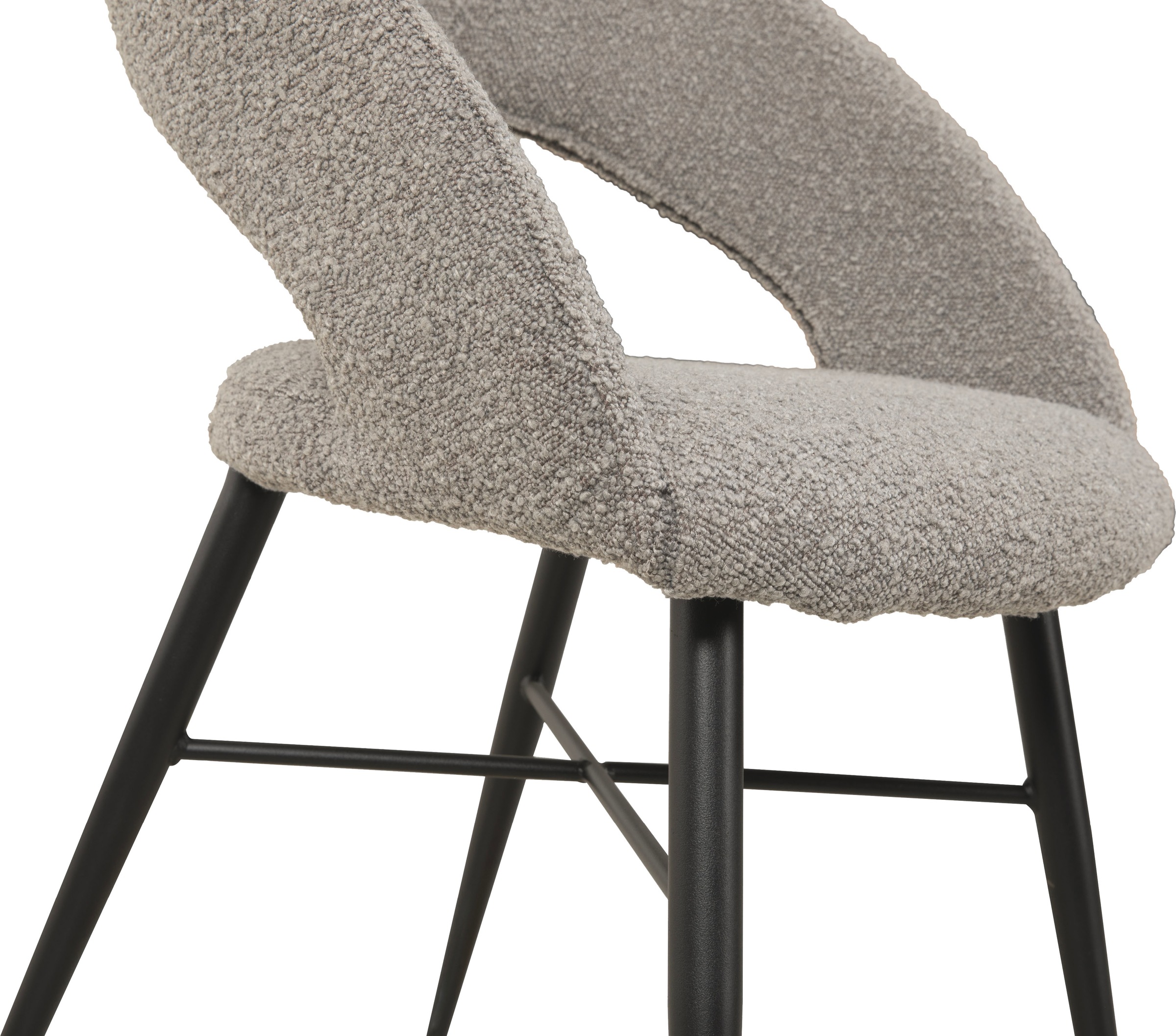 OMG Design Esszimmerstuhl »Marley« (Set) 2 Stk.mit modernem Cut-Out, Bouclé Bezug
