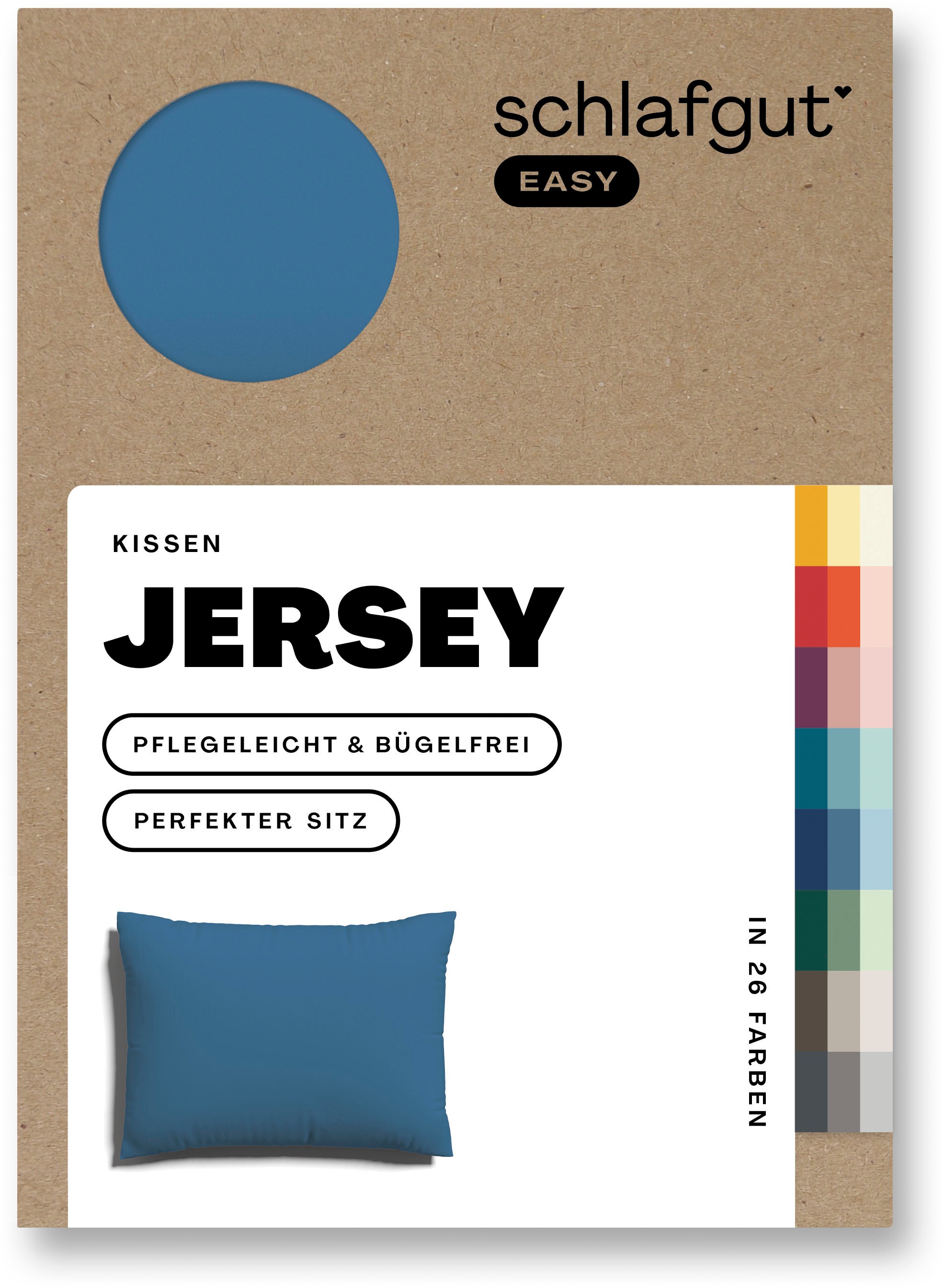 Schlafgut Kissenbezug »EASY Jersey«, (1 St.), Kissenhülle mit Reißverschluss, weich und saugfähig, Kissenbezug
