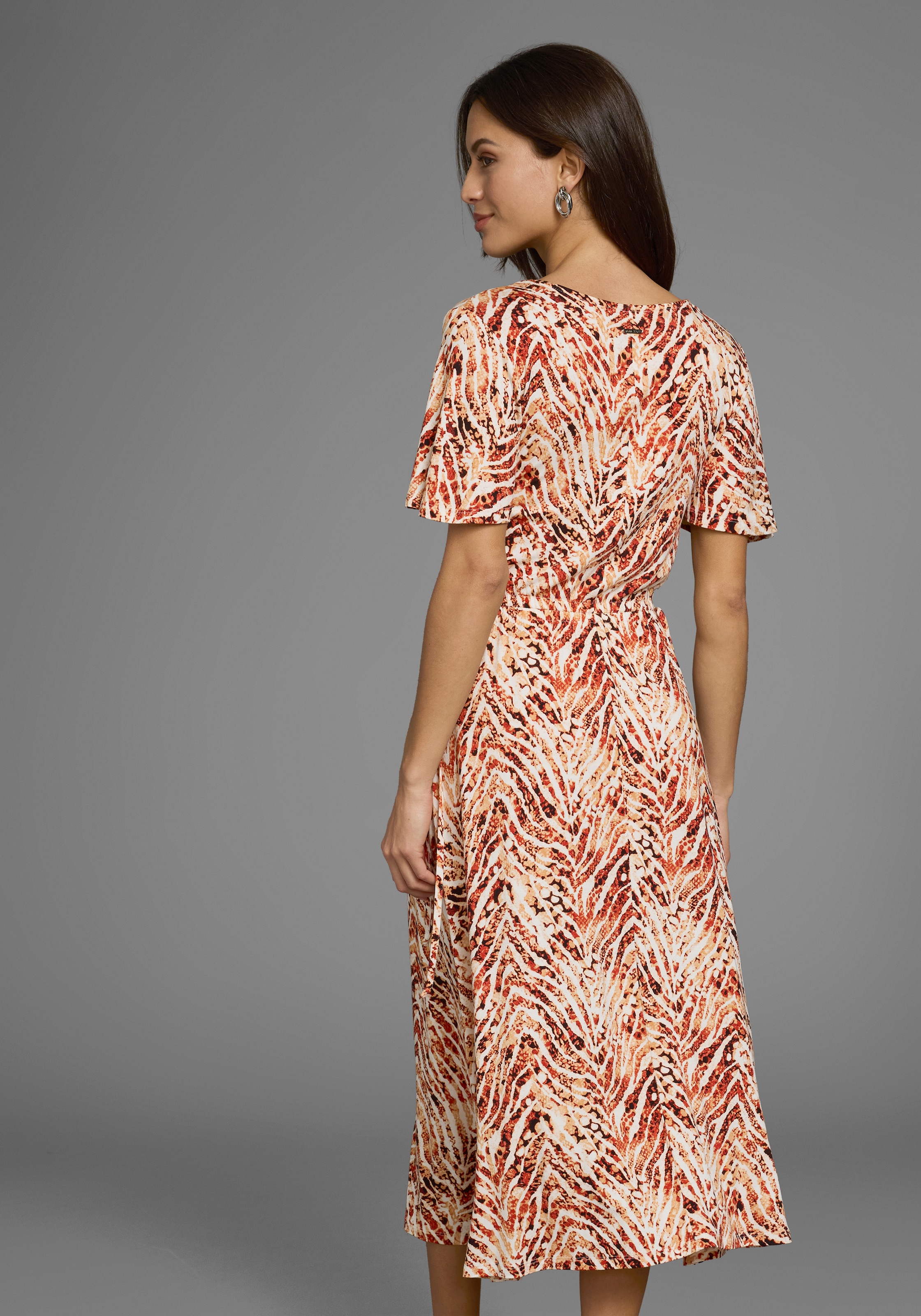 Laura Scott Sommerkleid, auffälliger Bund mit Schleifenbindung, Midikleid - NEUE KOLLEKTION