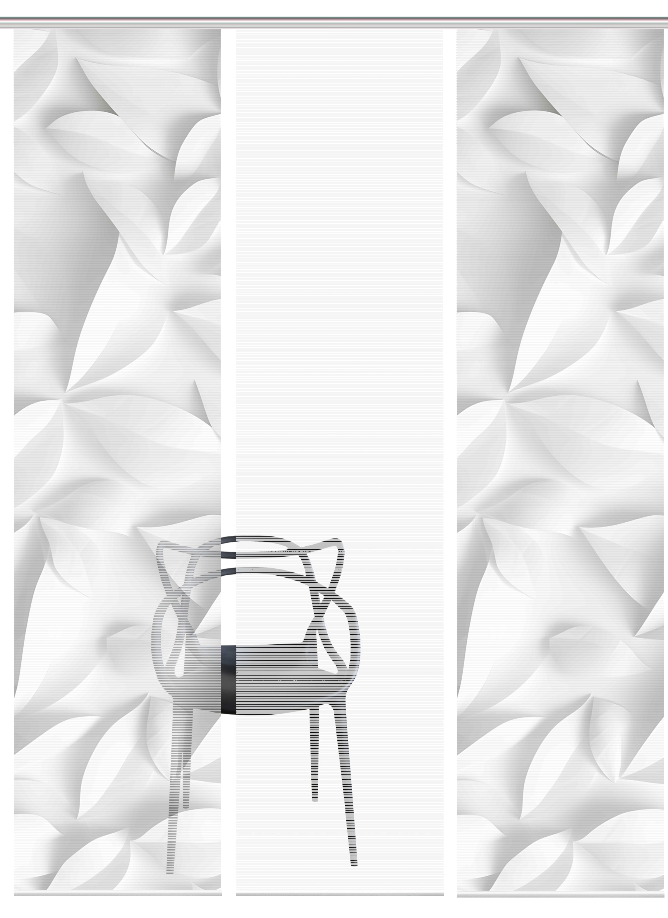 Vision Schiebegardine »FLYNN« Paneelwagen 3 Stk. tlg. SET,SCHIEBEVORHANG,BAMBUS,DIGITALDRUCK