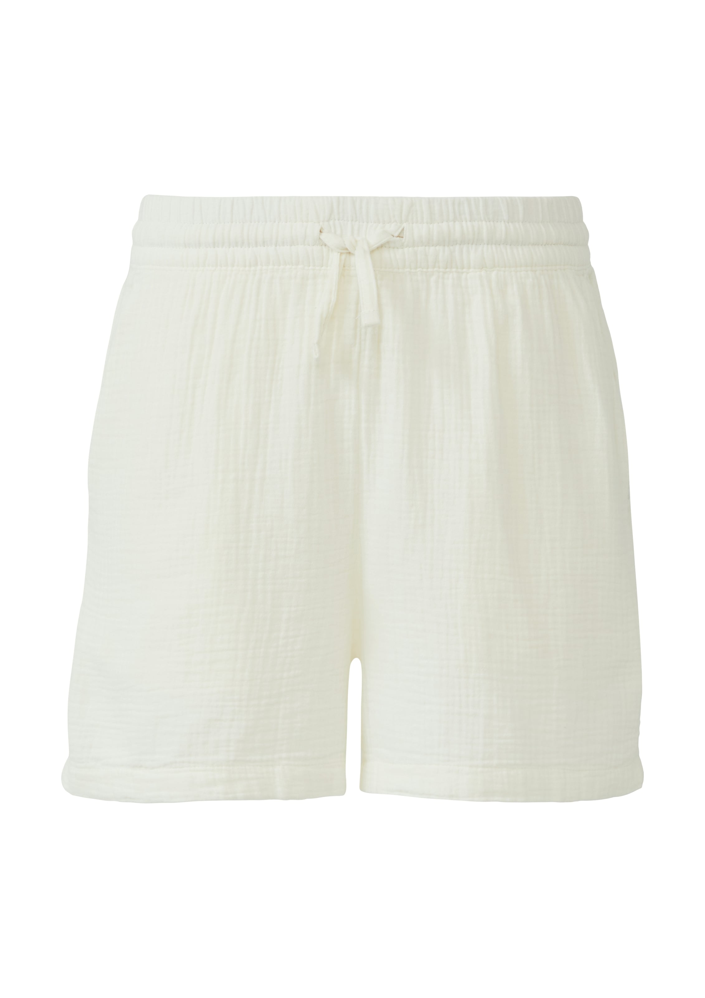 QS Shorts, im Crinkle-Look und mit Bindeband