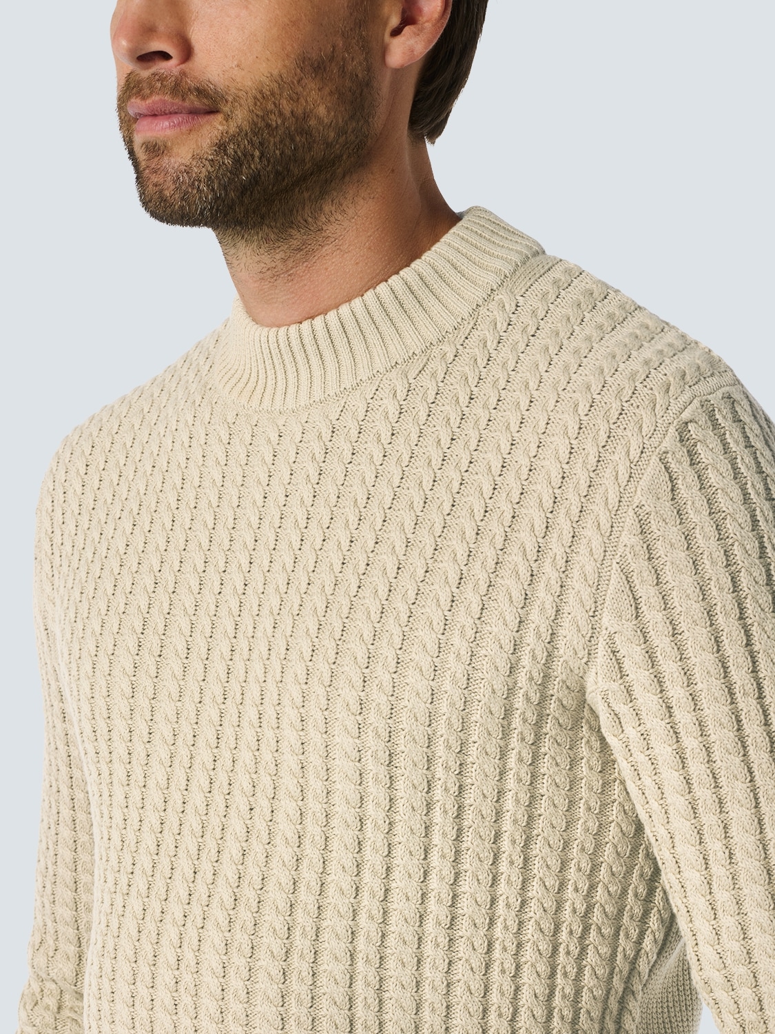 NO EXCESS Strickpullover, mit Zopfmuster