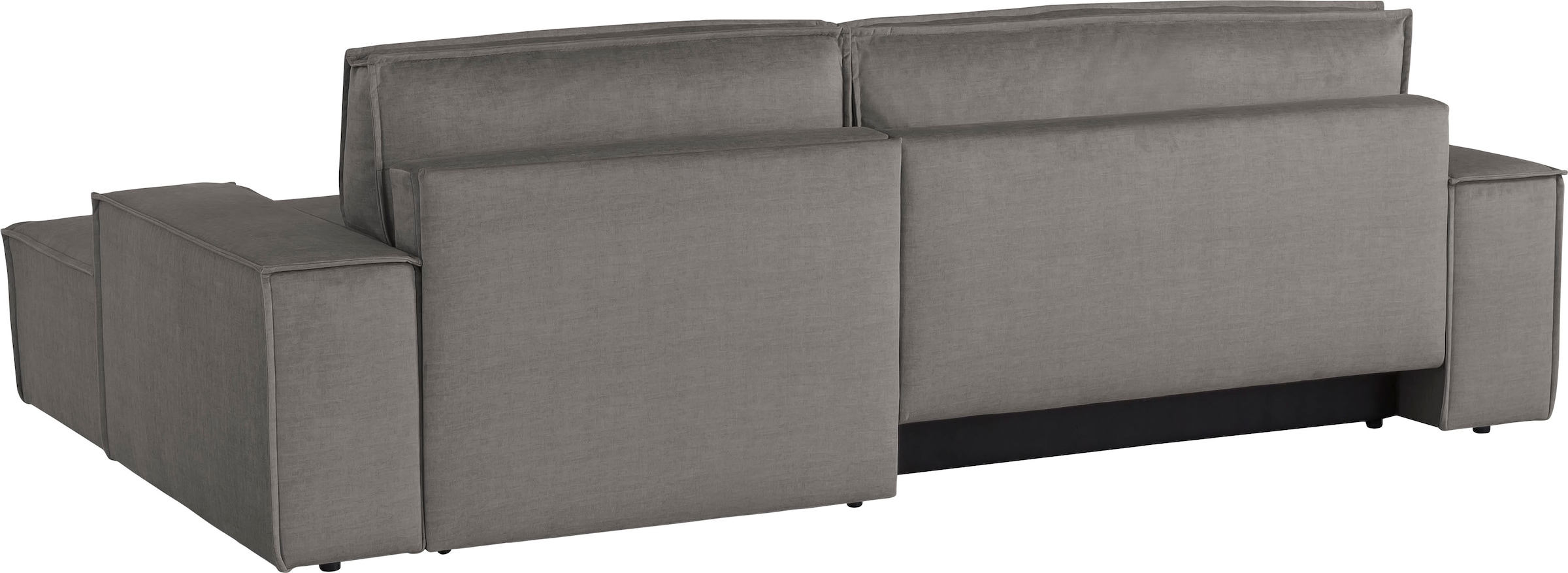 Home affaire Ecksofa SHERWOOD Schlafsofa 267 cm, L-Form, Schlaffunktion mit Bettkasten (210x136 cm), Cord, Vintage, Samtvelours