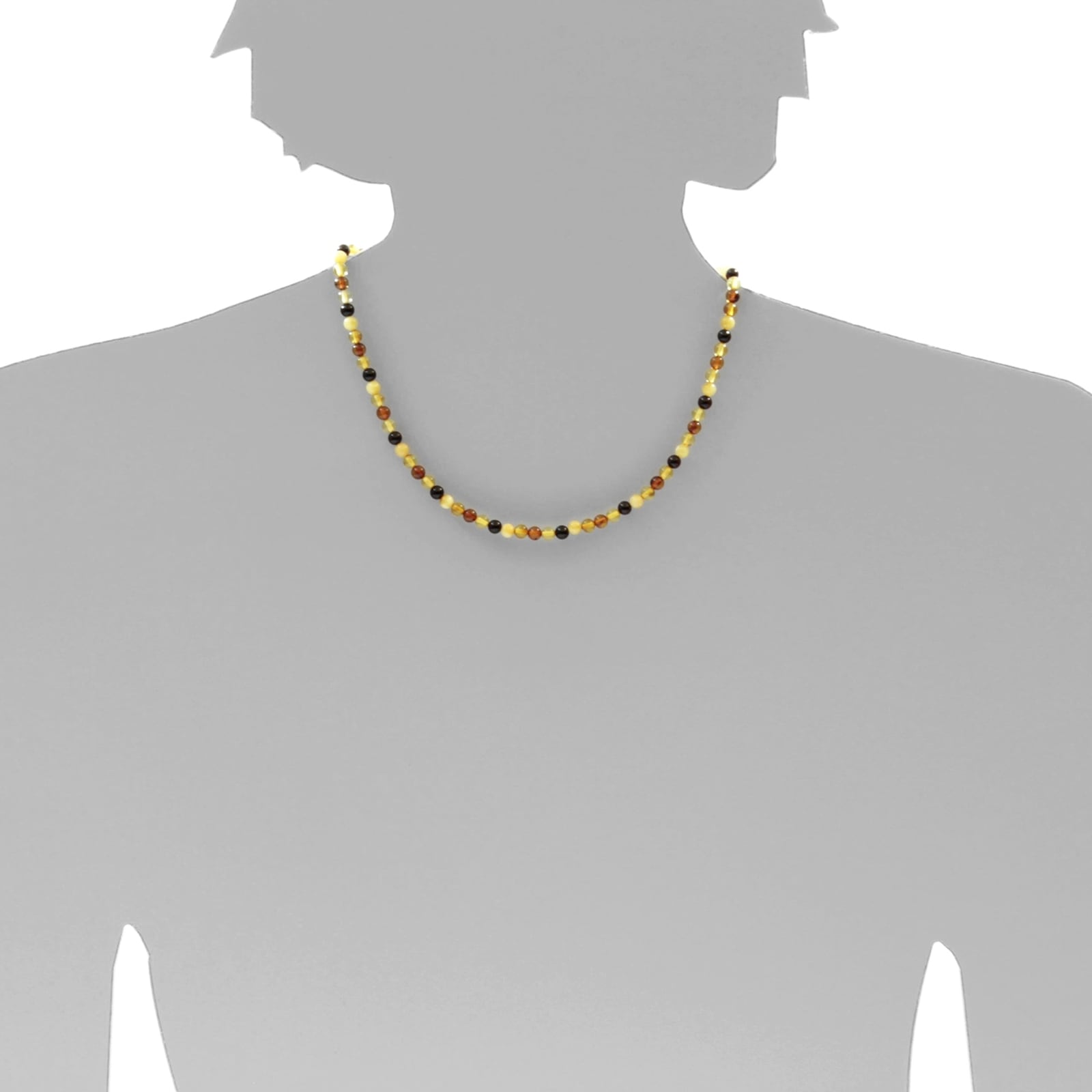 OSTSEE-SCHMUCK Kette ohne Anhänger »- Kugel 4 mm - Bernstein -,«