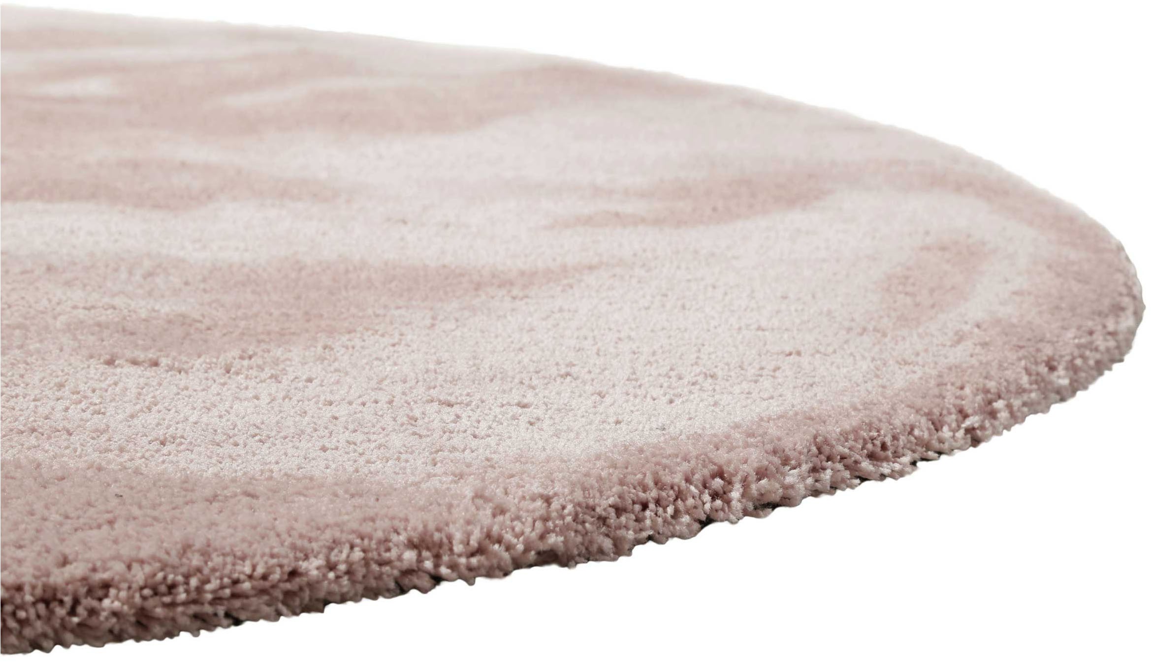 Homie Living Teppich »Pisa«, rund, 25 mm Höhe, Hochflor, Microfaser, uni, weich, Shaggy, Wohnzimmer, Schlafzimmer