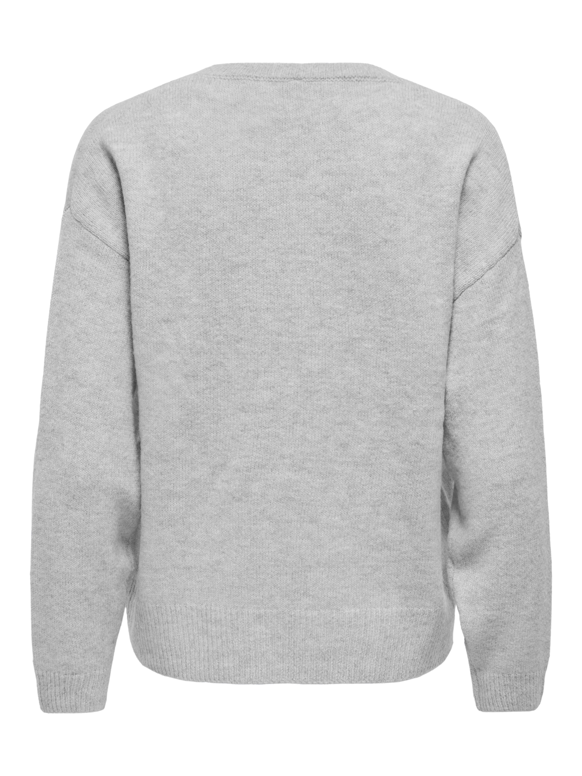 ONLY Strickpullover »ONLOLIVIA LS O-NECK CC KNT« Materialmix, regular fit