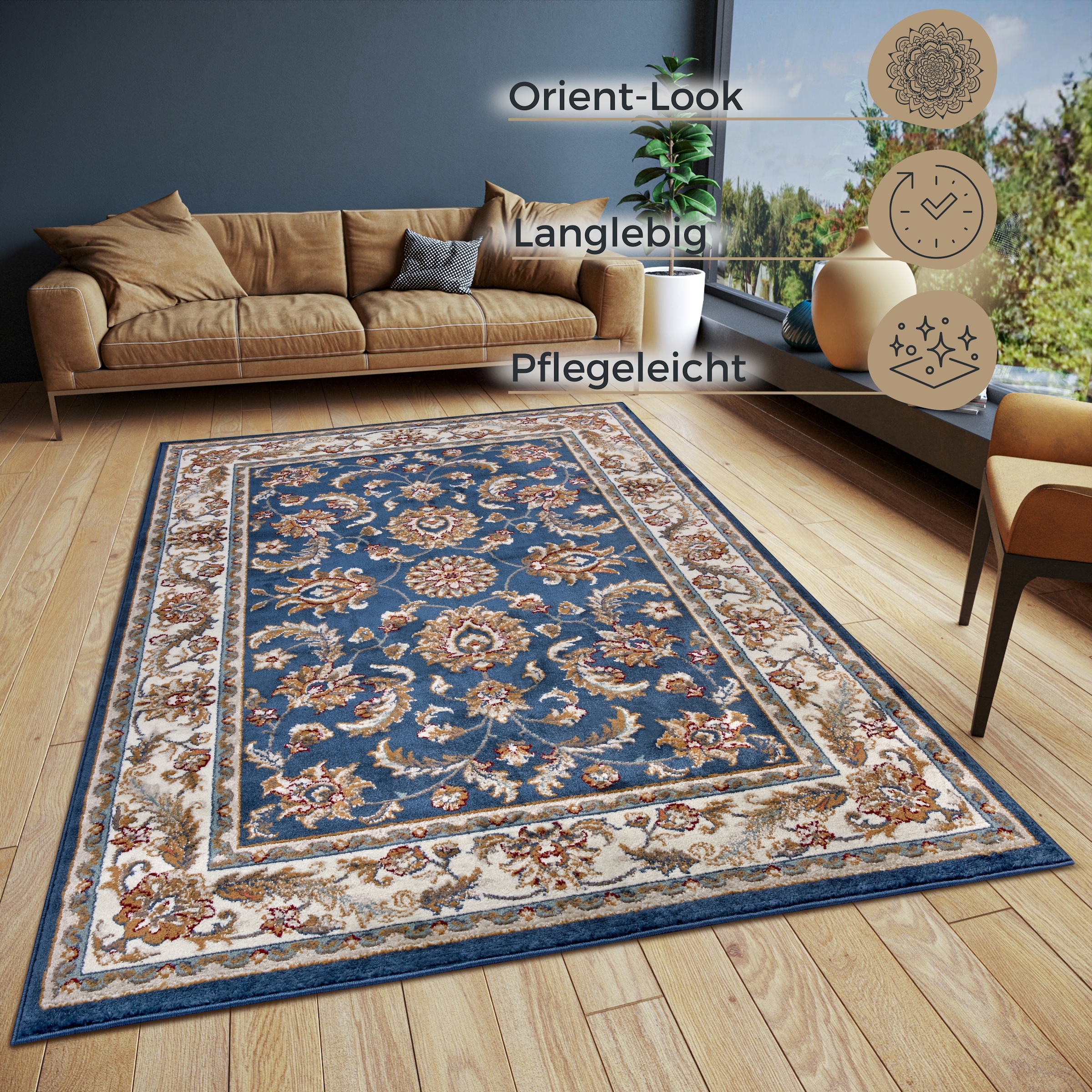 HANSE Home Teppich »Reni«, rechteckig, 8 mm Höhe, Läufer, Orientalisch, Kurzflor, Wohnzimmer, Schlafzimmer, Esszimmer