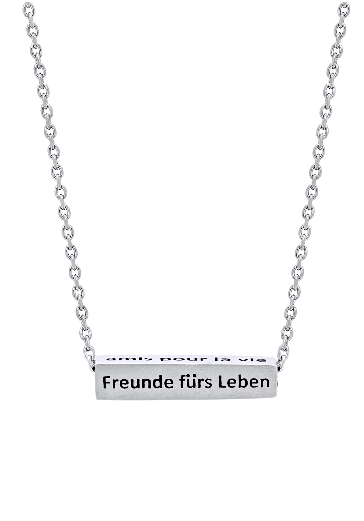 Julie Julsen Kette mit Anhänger »CUBE KETTE SILBER »FREUNDE FÜRS LEBEN« JJNE0711.1«