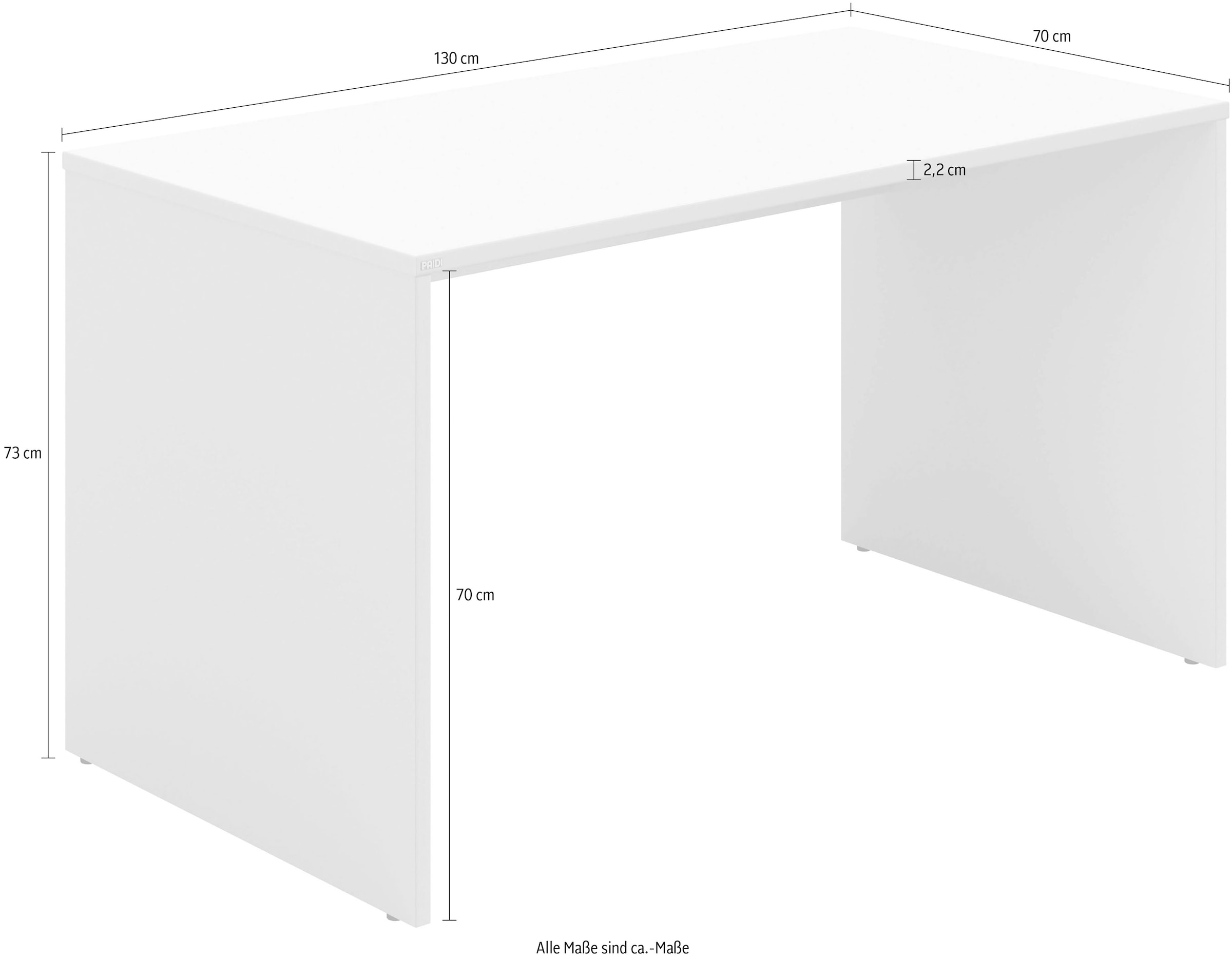 PAIDI Kinderschreibtisch »STIENE in Beige oder Grau, 130x70 cm« B/H/T ca. 130/73/70cm,  stabiler und langlebiger Schreibtisch, kratzfest, leicht zu reinigen