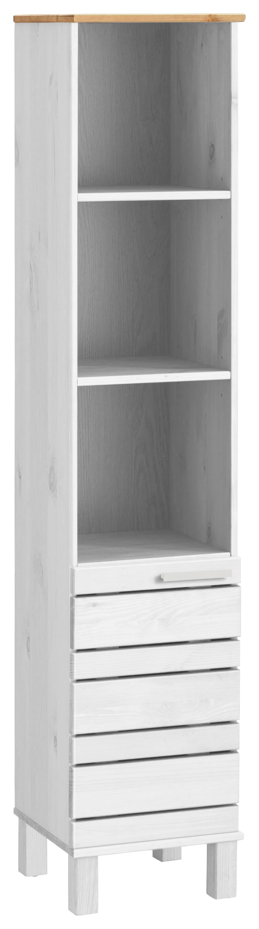 Home affaire Hochschrank »JOSIE« Breite 30 cm, aus Massivholz, verstellbare Einlegeböden, Metallgriffe