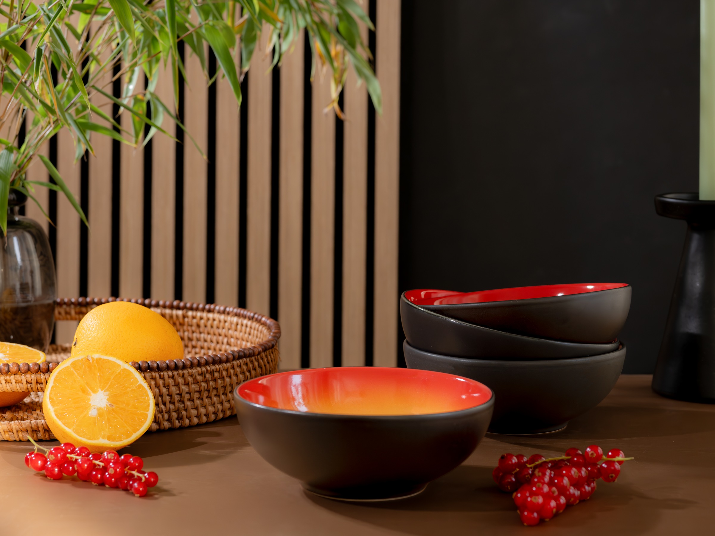 CreaTable Schüssel »Hot, Smoothie Bowl 4-tlg.« 4 aus Steinzeug Moderne Coupeform, außergewöhnliches Design