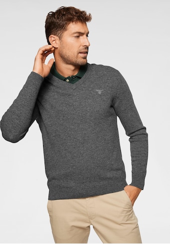 Gant V-Ausschnitt-Pullover, aus reiner Lammwolle kaufen