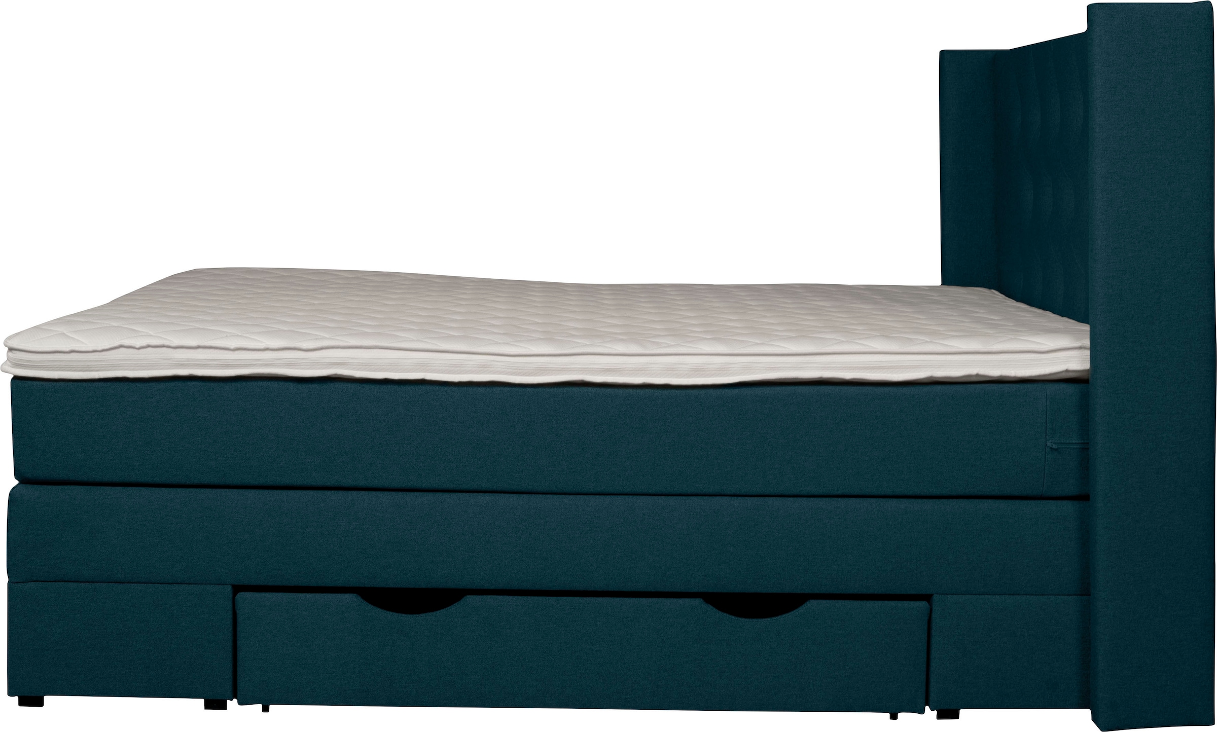 Home affaire Boxspringbett »Elegance« mit schöner Knopfheftung, in den Härtegraden H2 & H3, inkl. Schubladen