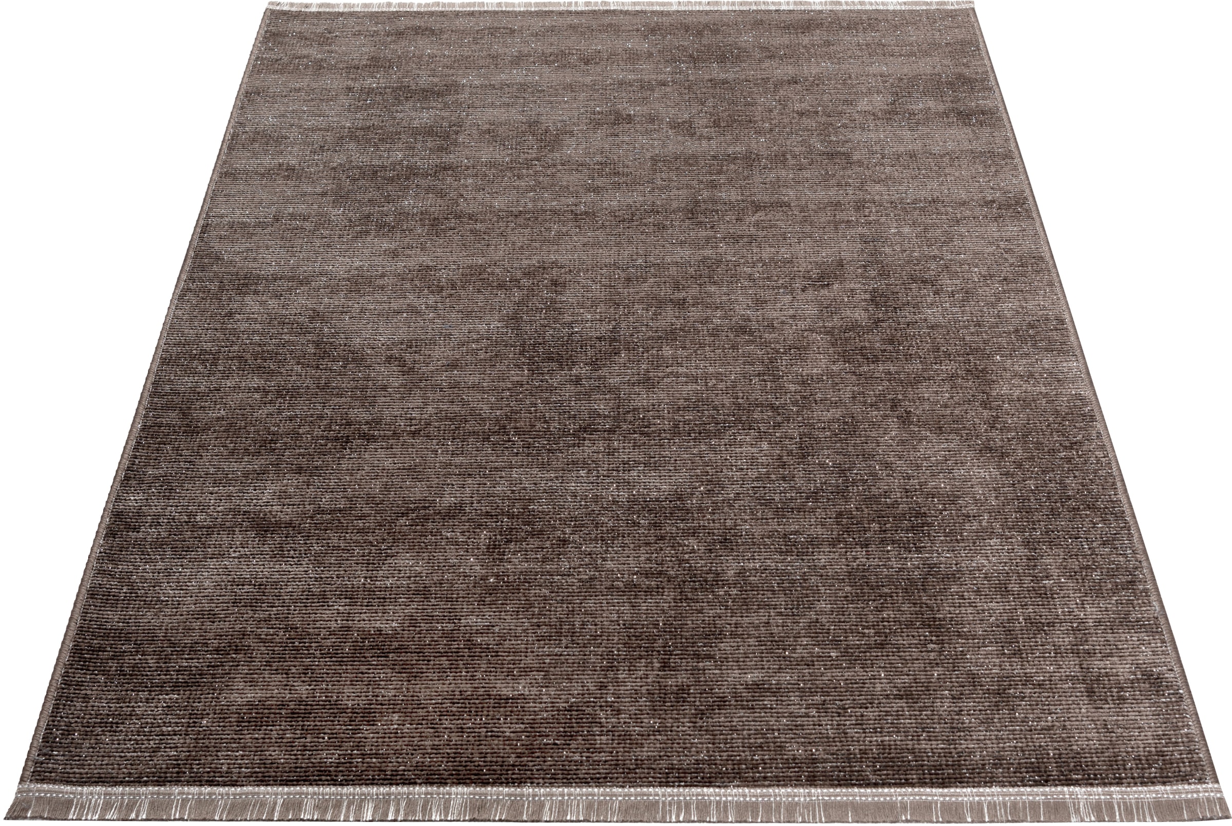 Sehrazat Teppich »Stela«, rechteckig, 5 mm Höhe, waschbar, Flachgewebe, mit Fransen und Chenille