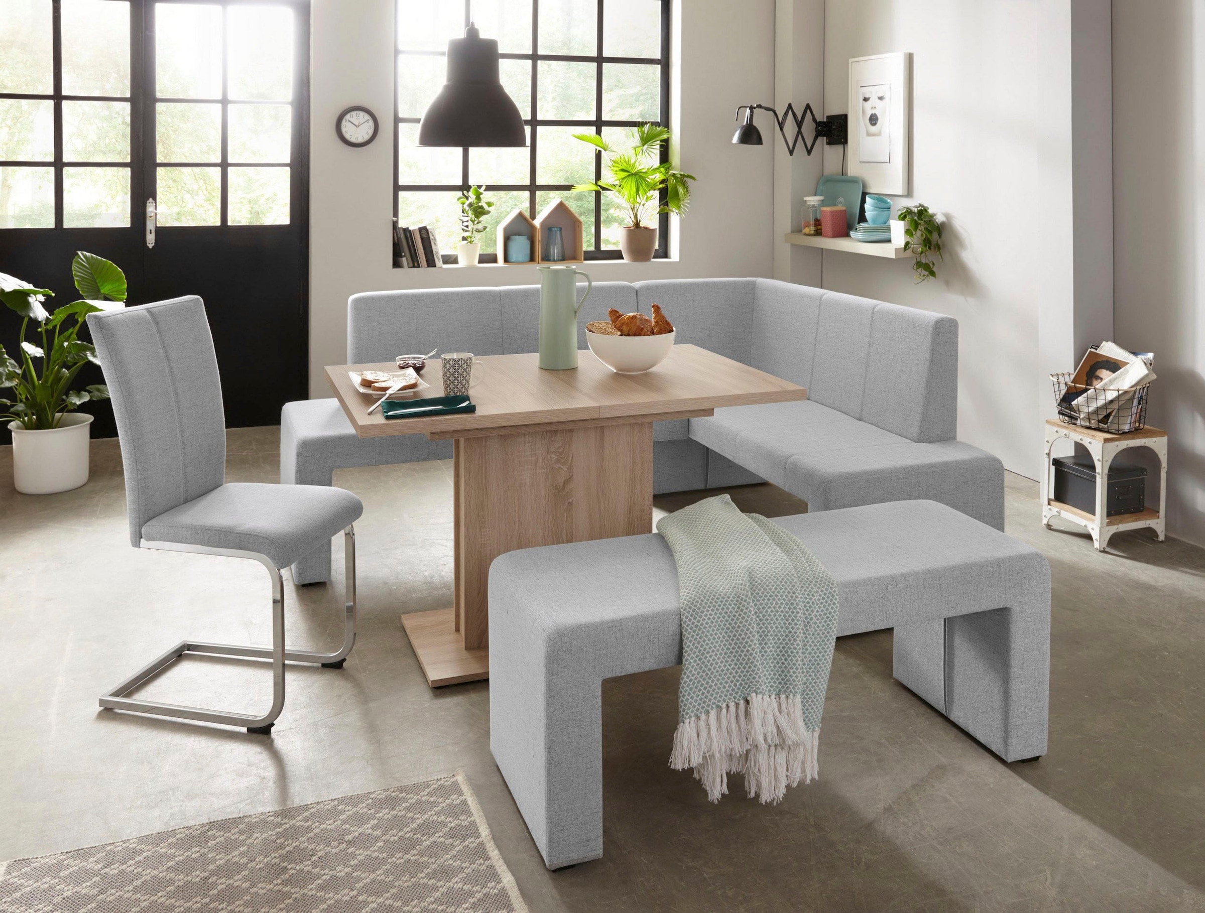 Home affaire Freischwinger »Alex«, (Set), 2 St., Webstoff, Stuhl belastbar bis 120 Kg, Gestell im Chrom-Look